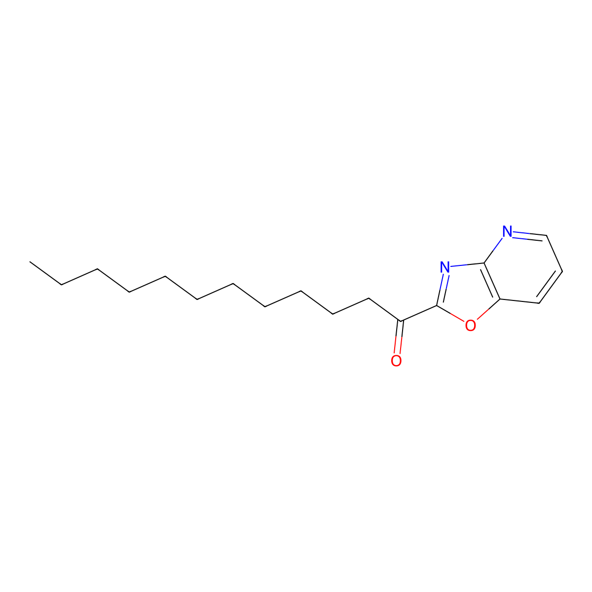 1-Oxazolo[4,5-B]pyridin-2-YL-1-dodecanone molecular structure, CAS 288862-73-7
