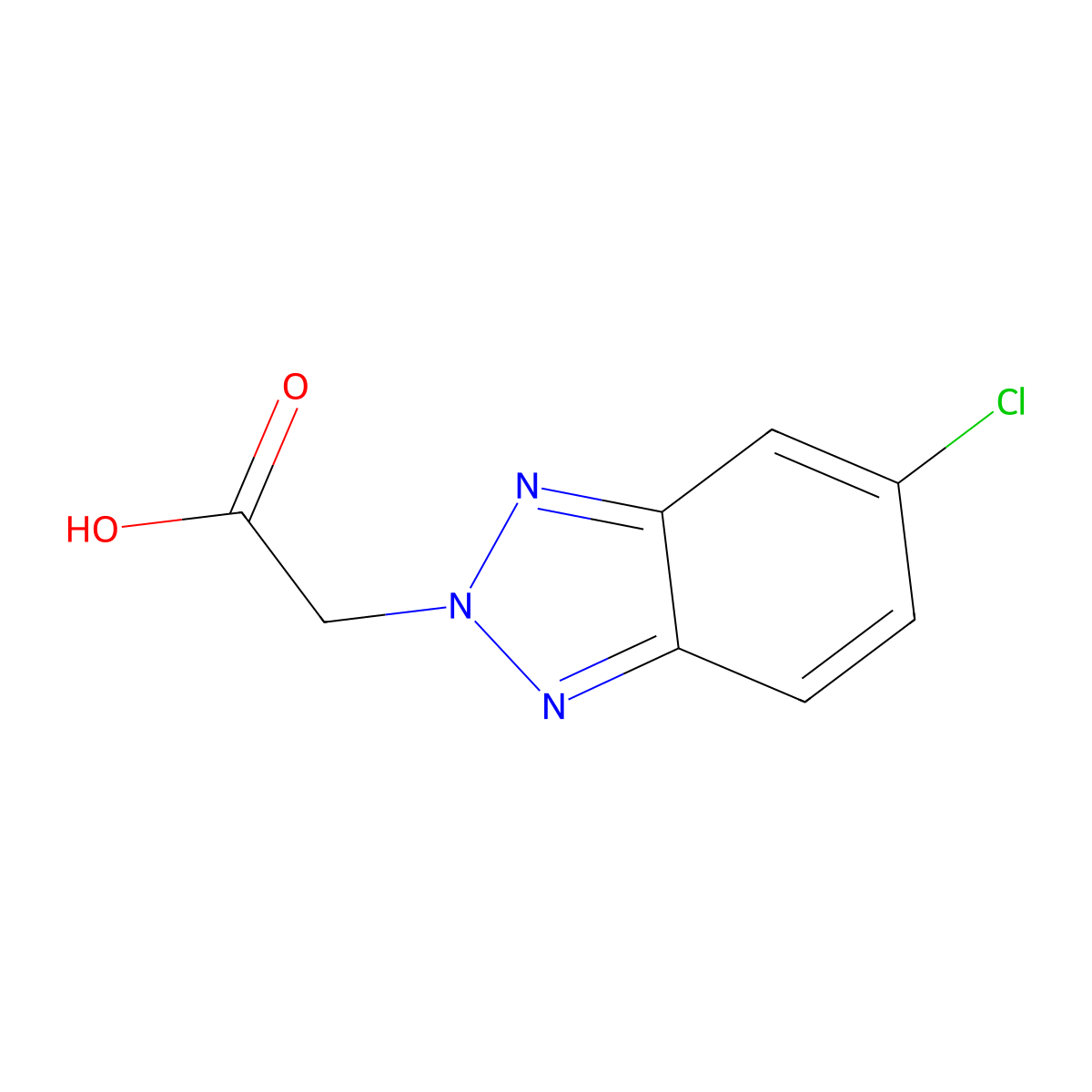 2-(5-Chloro-2H-benzo[D][1,2,3]triazol-2-YL)acetic acid molecular structure, CAS 28889-39-6