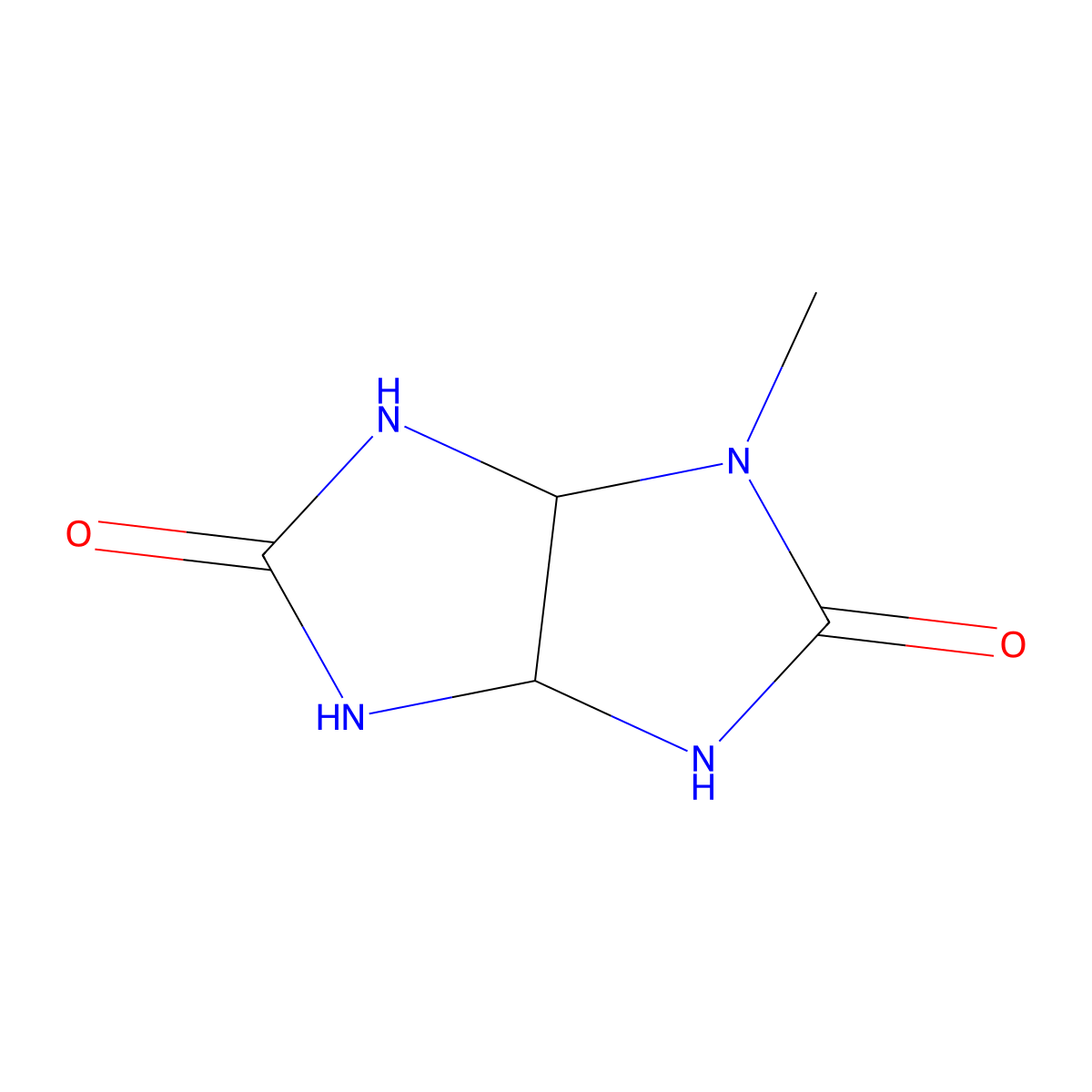 1-methyltetrahydroimidazo[4,5-d]imidazole-2,5(1H,3H)-dione molecular structure, CAS 28889-54-5