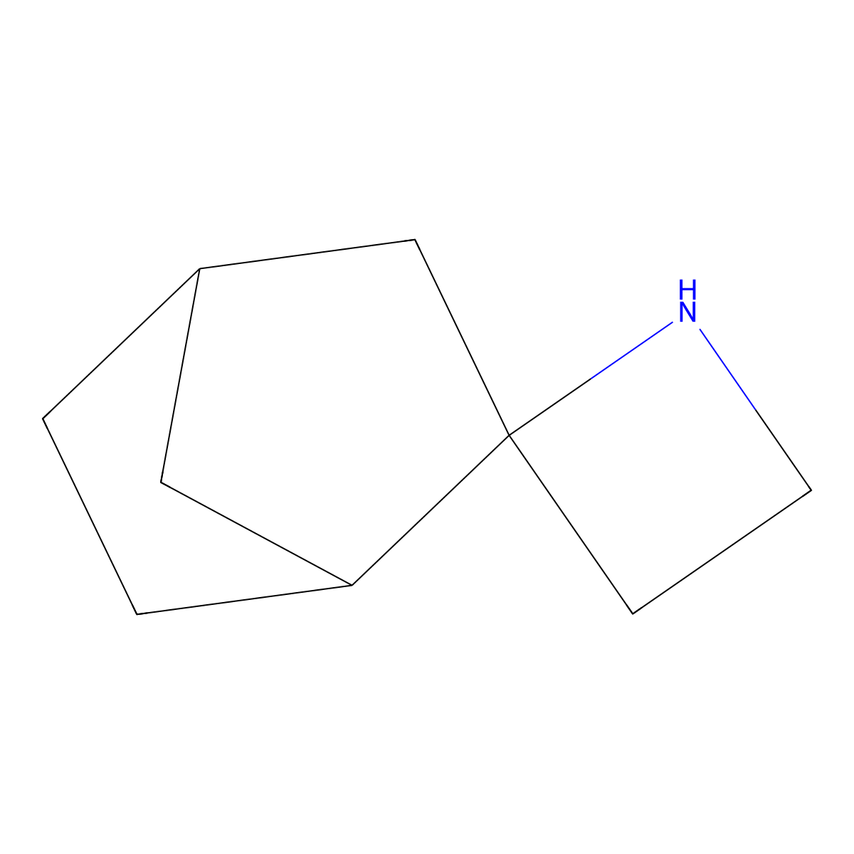 Spiro[azetidine-2,2'-bicyclo[2.2.1]heptane] molecular structure, CAS 28890-93-9