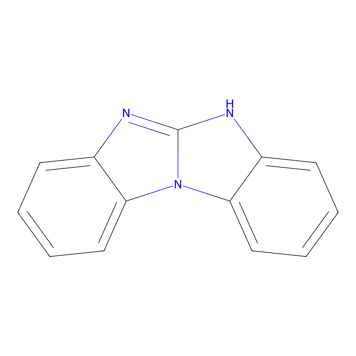 5H-Benzimidazo[1,2-a]benzimidazole molecular structure, CAS 28890-99-5