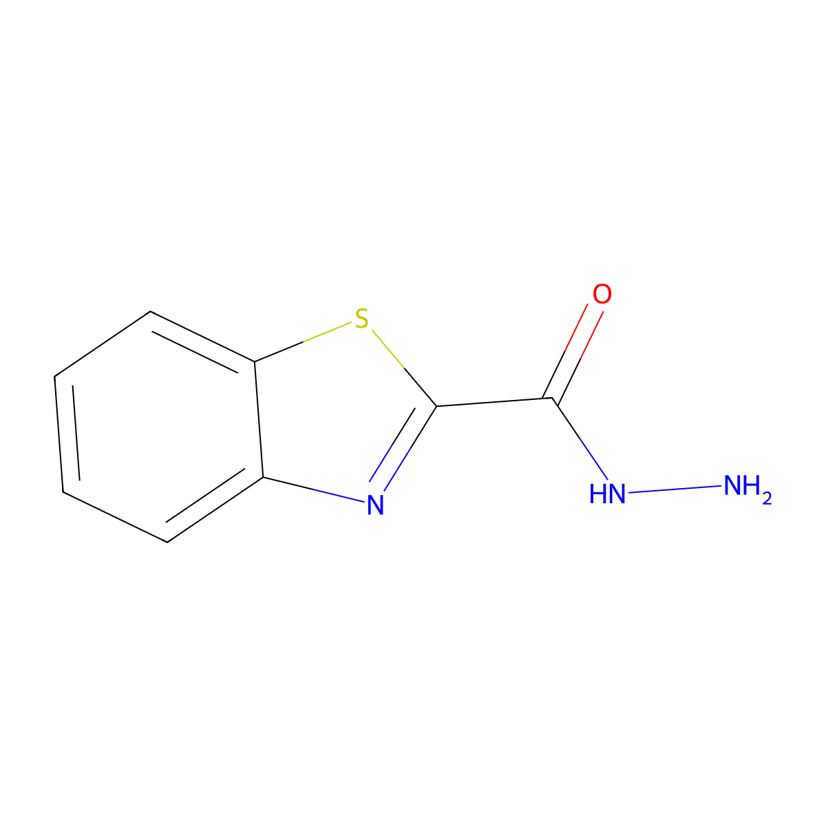 1,3-Benzothiazole-2-carbohydrazide molecular structure, CAS 28891-34-1