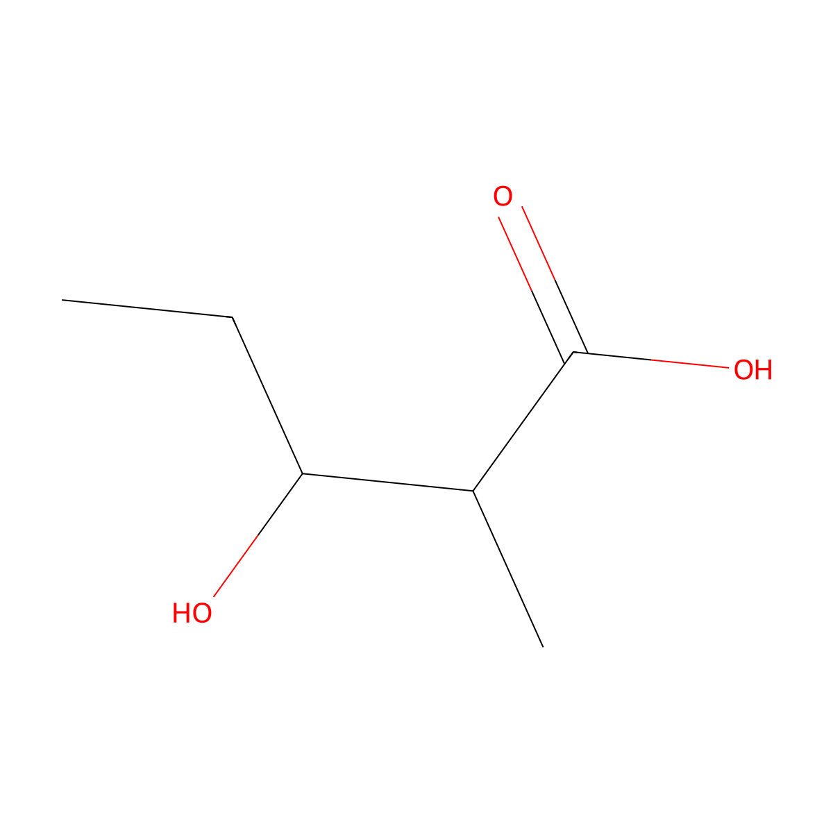 3-Hydroxy-2-methylvaleric acid molecular structure, CAS 28892-73-1