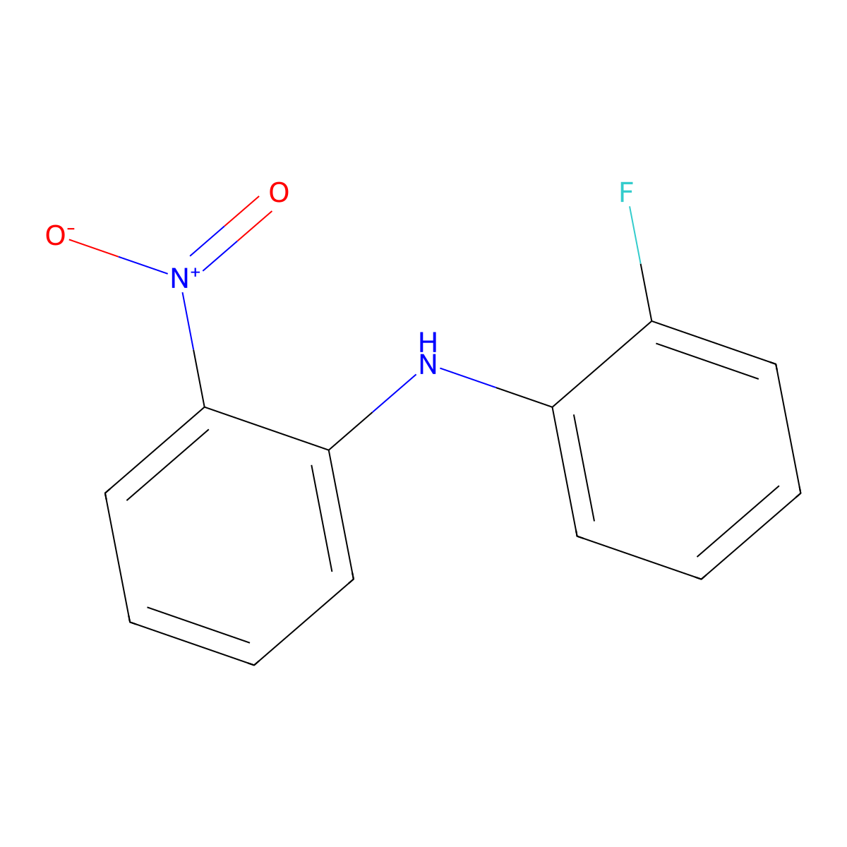 2-Fluoro-n-(2-nitrophenyl)aniline molecular structure, CAS 28898-02-4