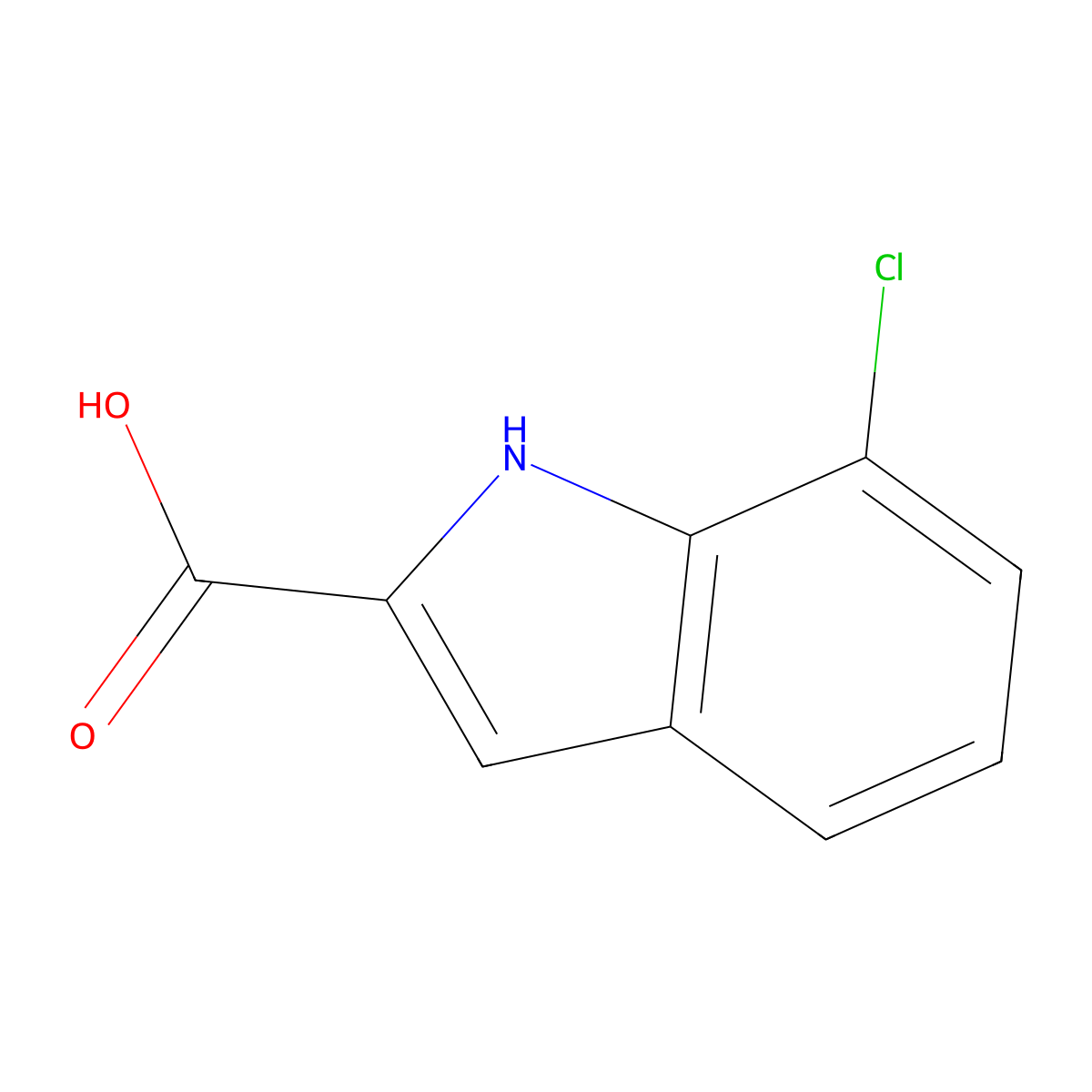 7-Chloro-1H-indole-2-carboxylic acid molecular structure, CAS 28899-75-4