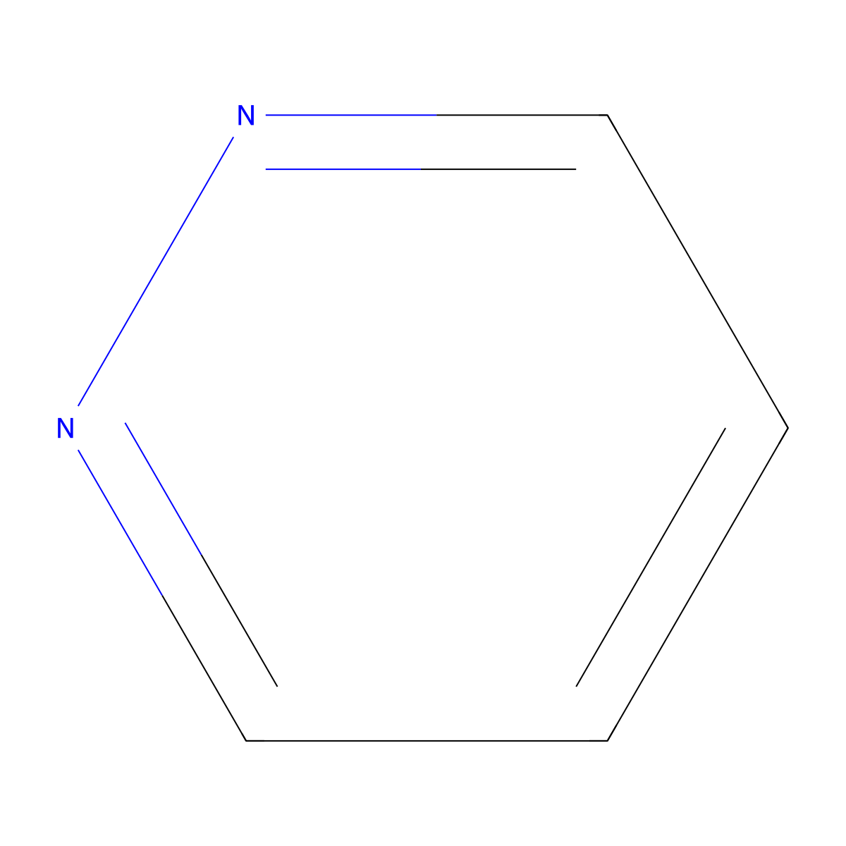 Pyridazine molecular structure, CAS 289-80-5