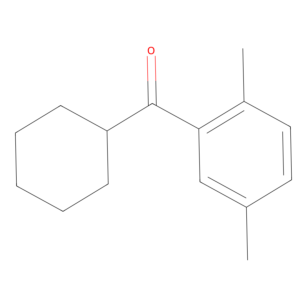 Cyclohexyl 2,5-dimethylphenyl ketone molecular structure, CAS 2890-24-6