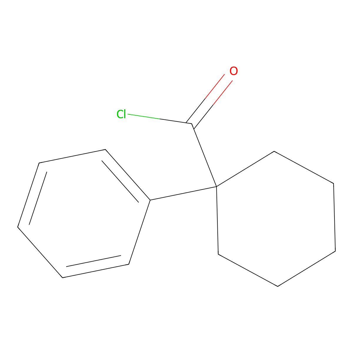 1-Phenylcyclohexanecarbonyl chloride molecular structure, CAS 2890-42-8