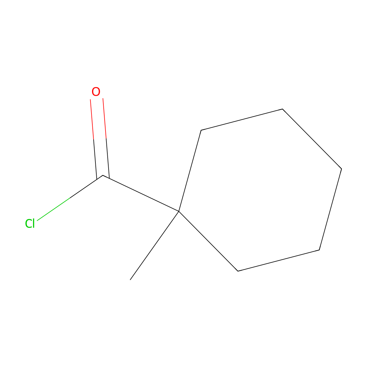 1-Methylcyclohexanecarbonyl chloride molecular structure, CAS 2890-61-1
