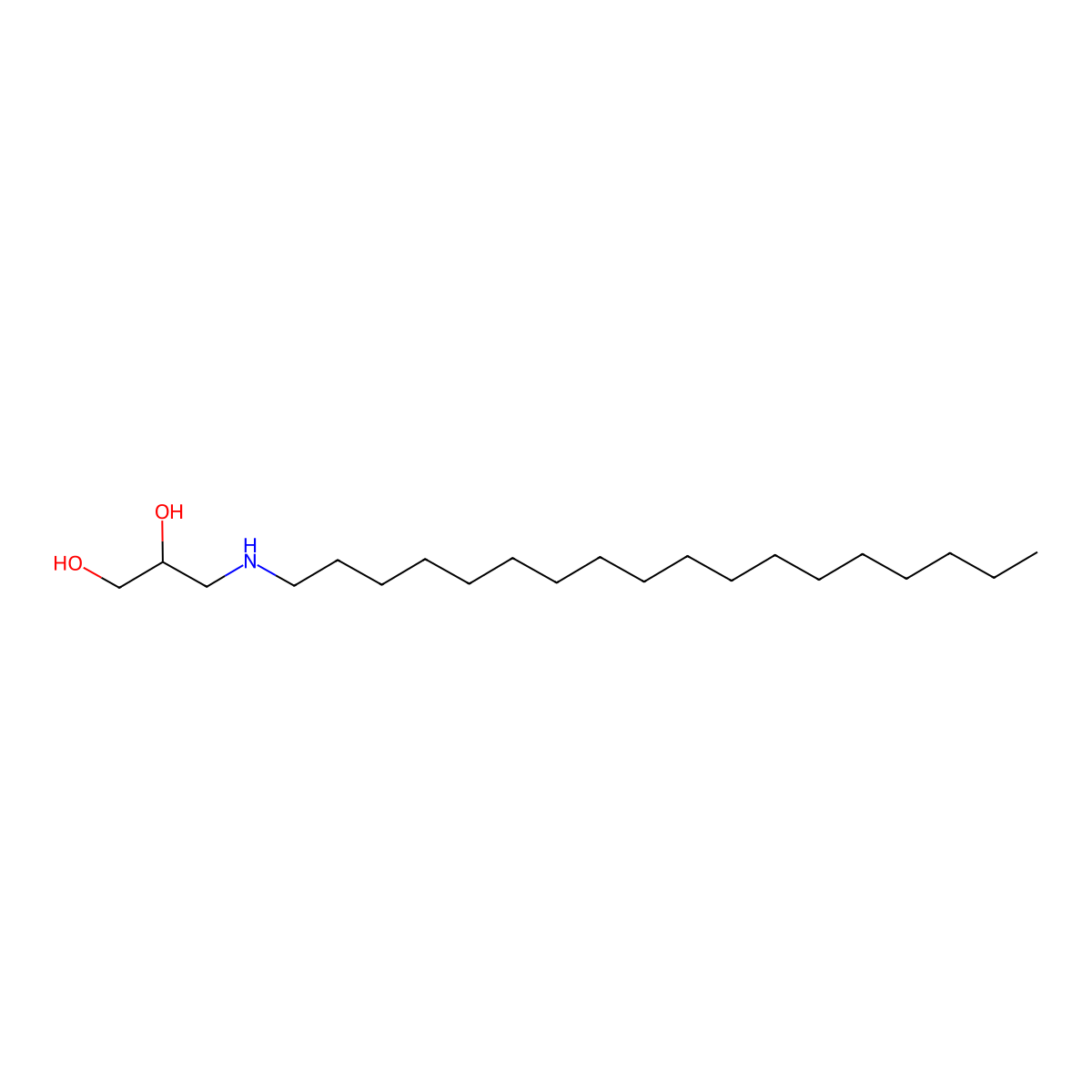 3-(Octadecylamino)propane-1,2-diol molecular structure, CAS 28900-95-0