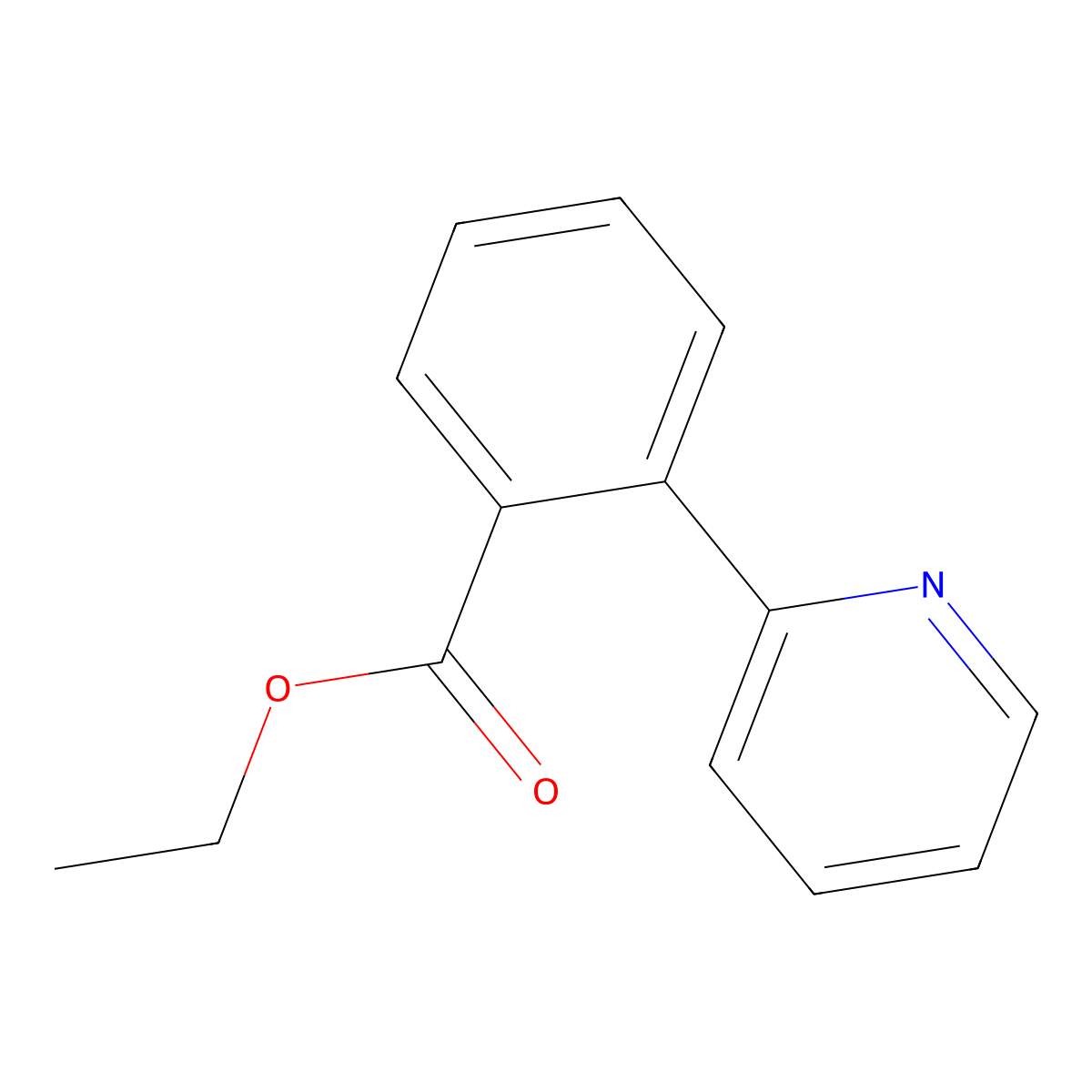 2-Pyridin-2-yl-benzoic acid ethyl ester molecular structure, CAS 28901-52-2