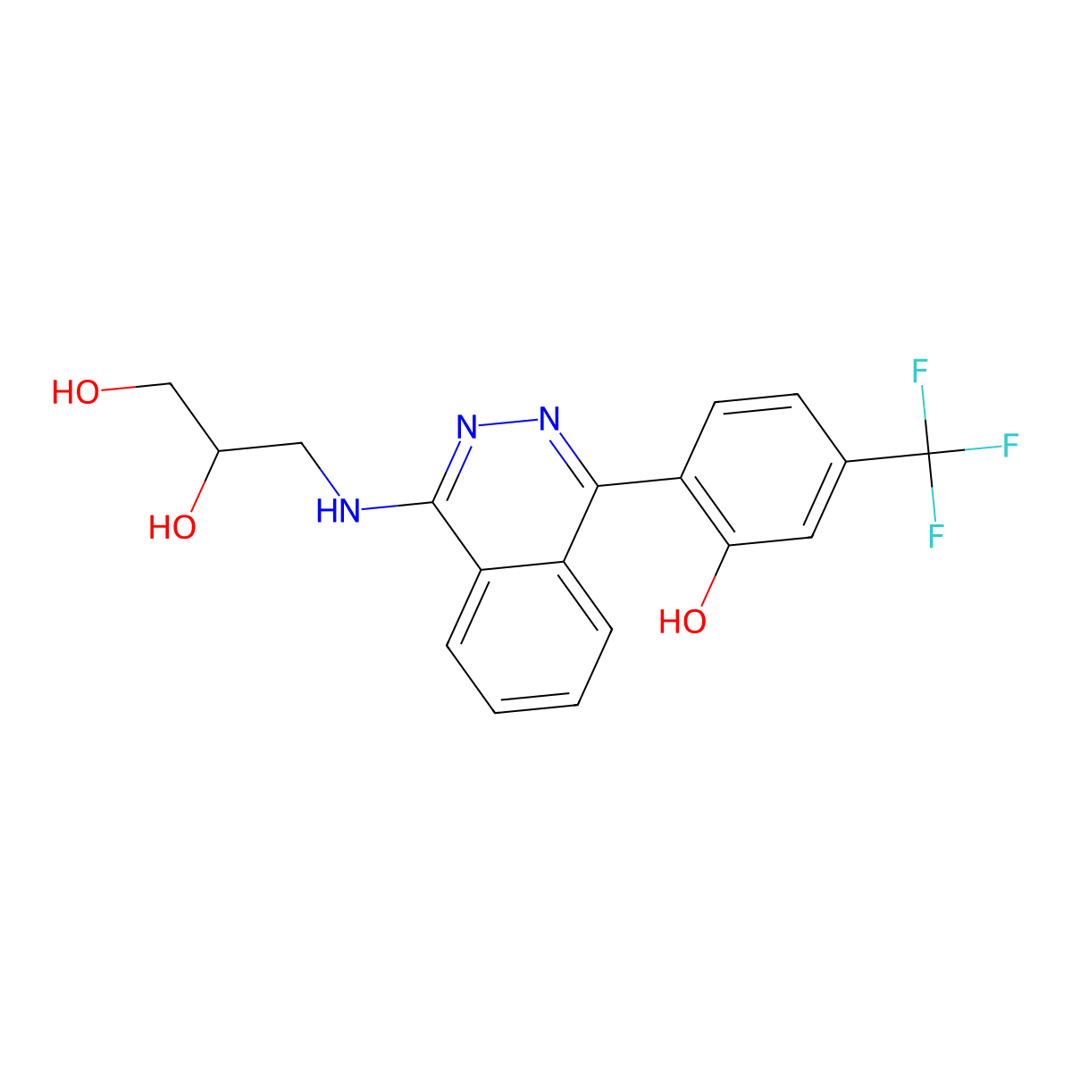 (2S)-3-[[4-[2-hydroxy-4-(trifluoromethyl)phenyl]phthalazin-1-yl]amino]propane-1,2-diol molecular structure, CAS 2890191-41-8