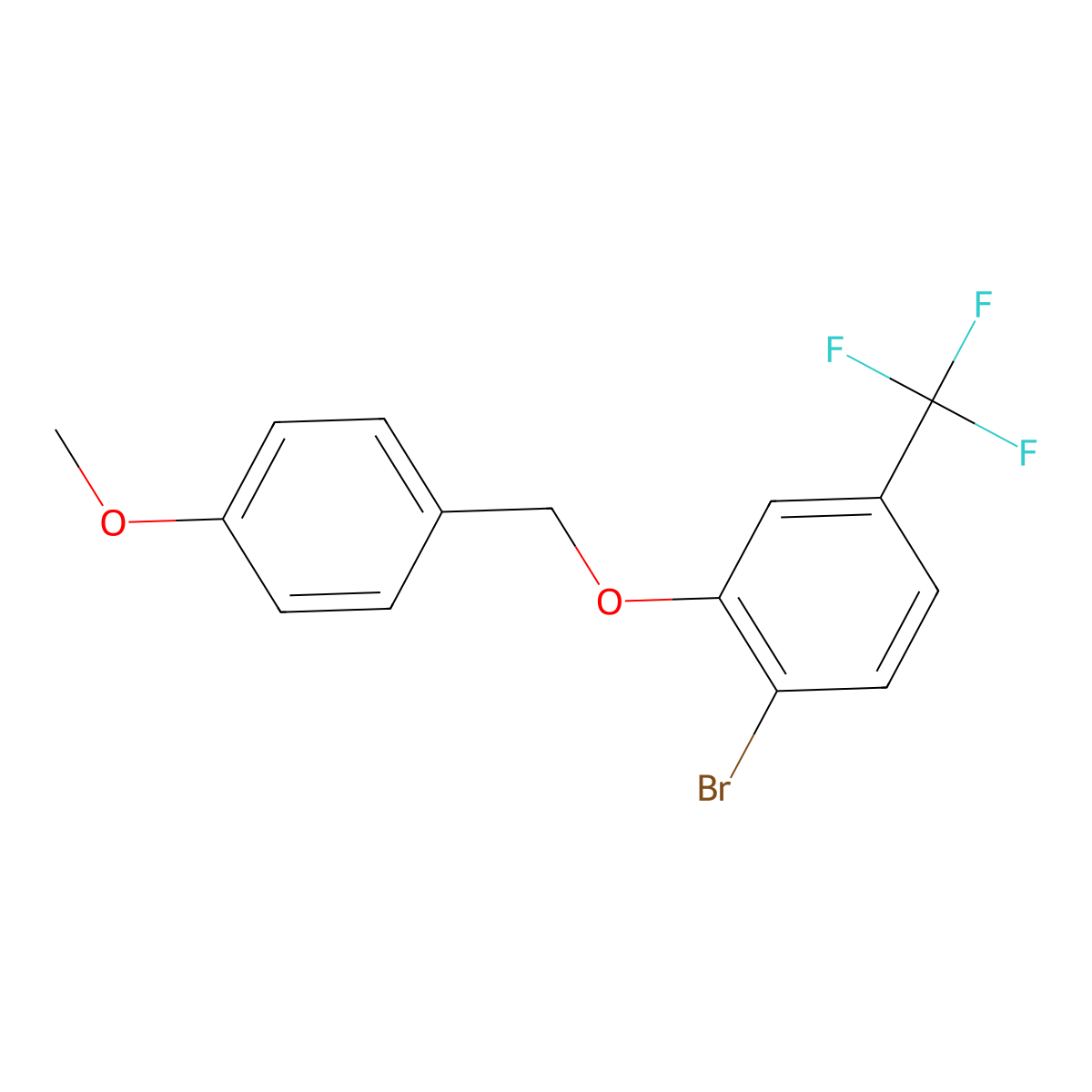 1-Bromo-2-((4-methoxybenzyl)oxy)-4-(trifluoromethyl)benzene molecular structure, CAS 2890194-50-8