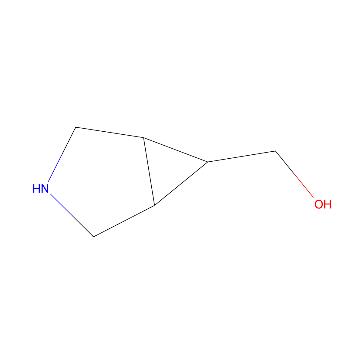 3-Azabicyclo[3.1.0]hexan-6-ylmethanol molecular structure, CAS 289037-48-5