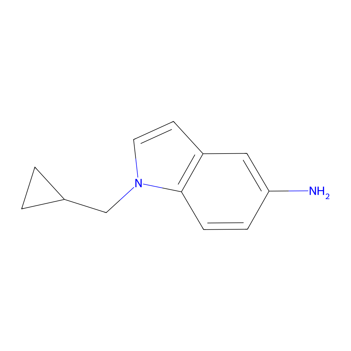 1-(Cyclopropylmethyl)-1H-indol-5-amine molecular structure, CAS 289037-49-6