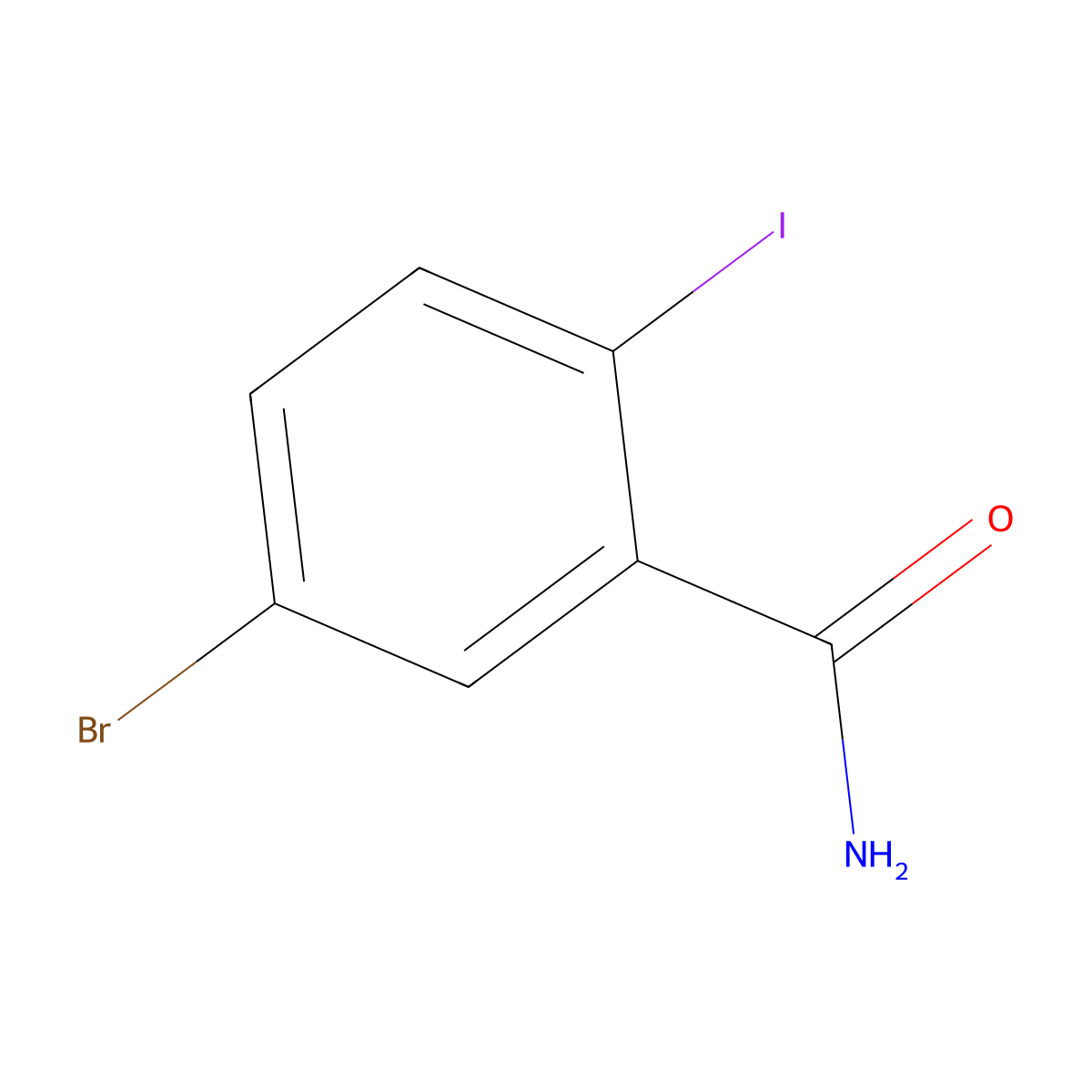 5-Bromo-2-iodobenzamide molecular structure, CAS 289039-20-9