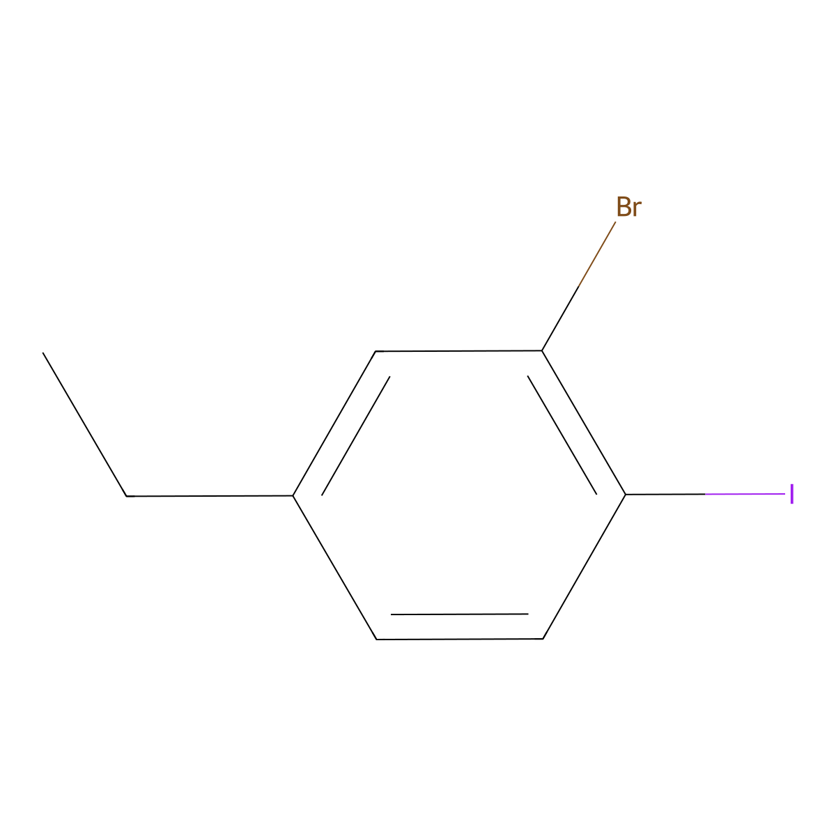 2-Bromo-4-ethyl-1-iodobenzene molecular structure, CAS 289039-23-2