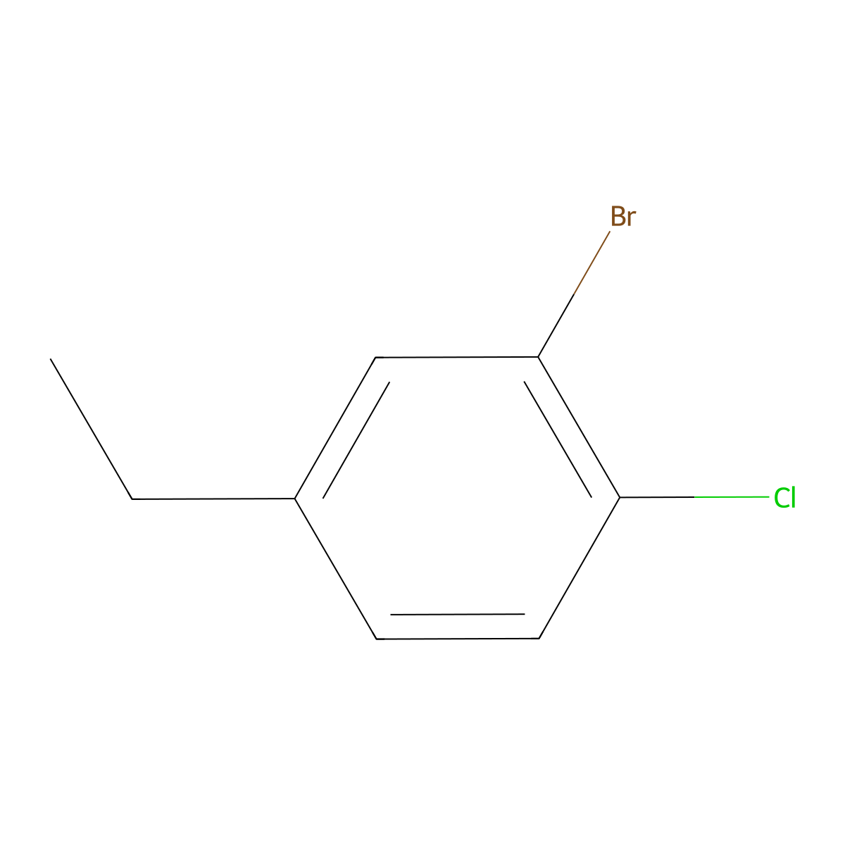 2-Bromo-1-chloro-4-ethylbenzene molecular structure, CAS 289039-24-3
