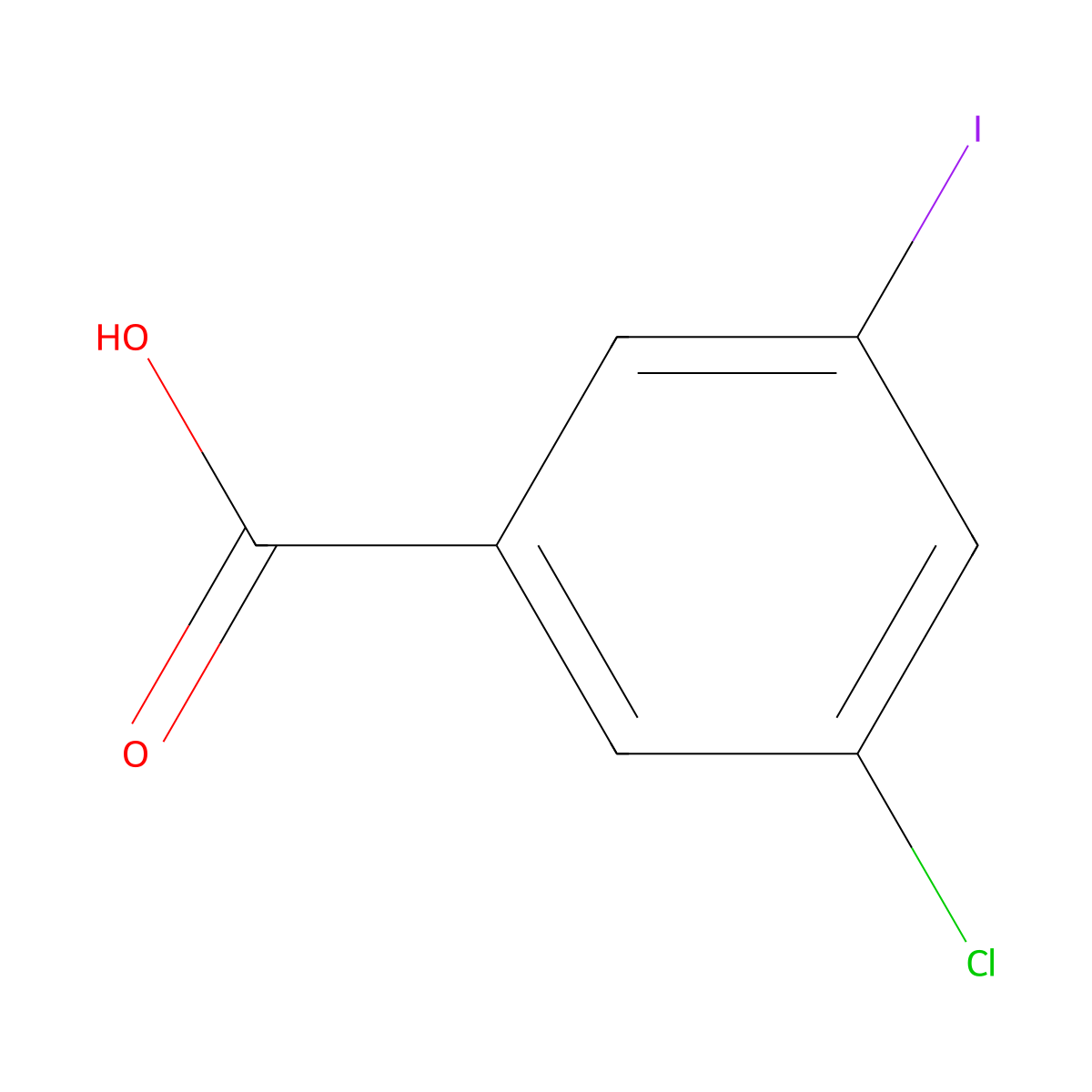 3-Chloro-5-iodobenzoic acid molecular structure, CAS 289039-25-4