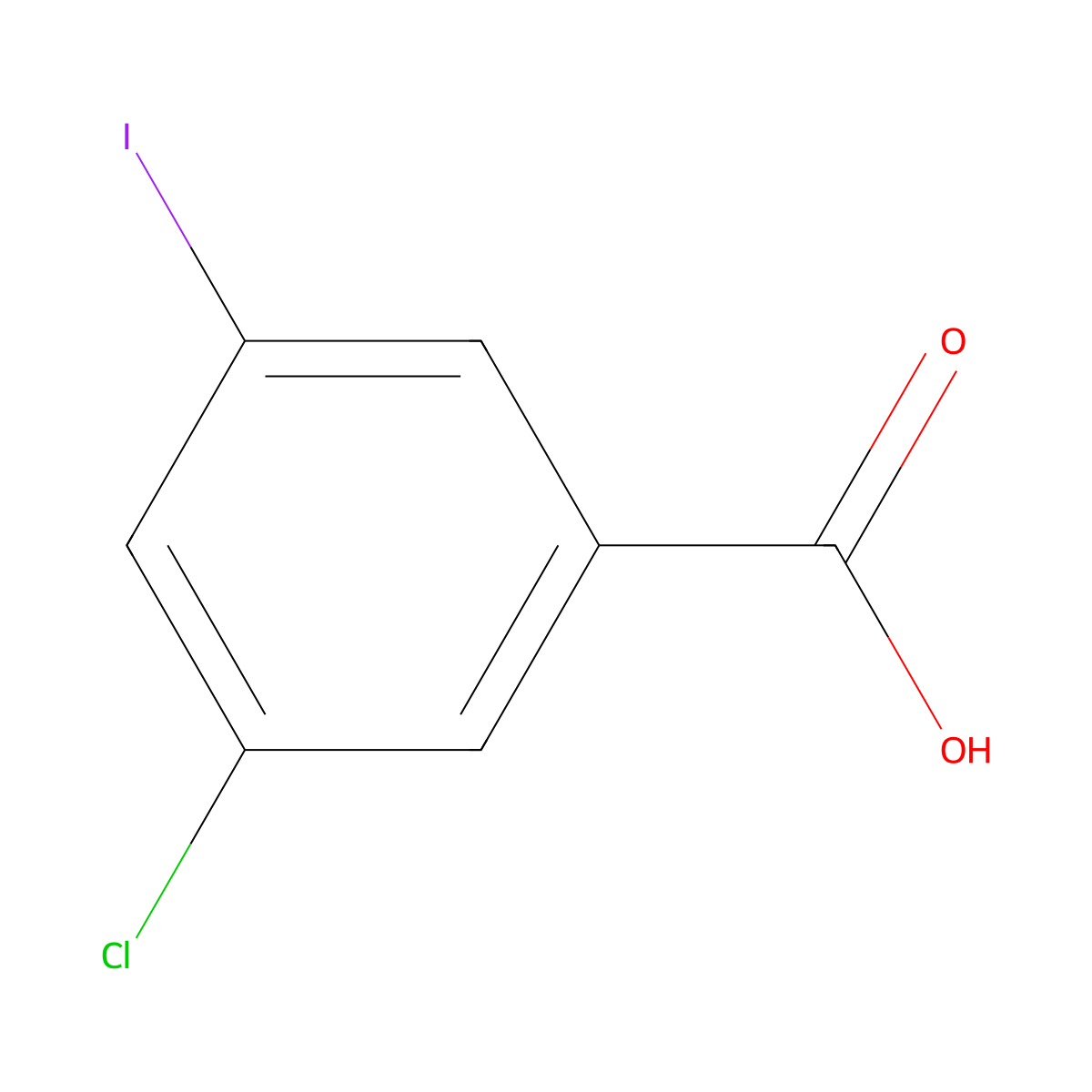3-Chloro-5-iodobenzoic acid molecular structure, CAS 289039-25-4