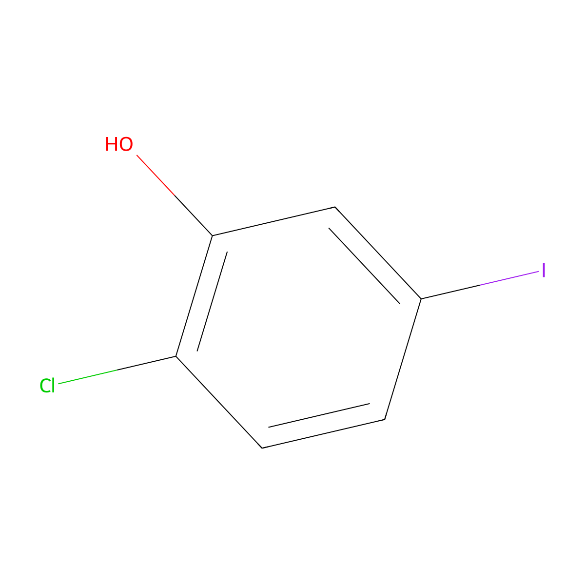 2-Chloro-5-iodophenol molecular structure, CAS 289039-26-5