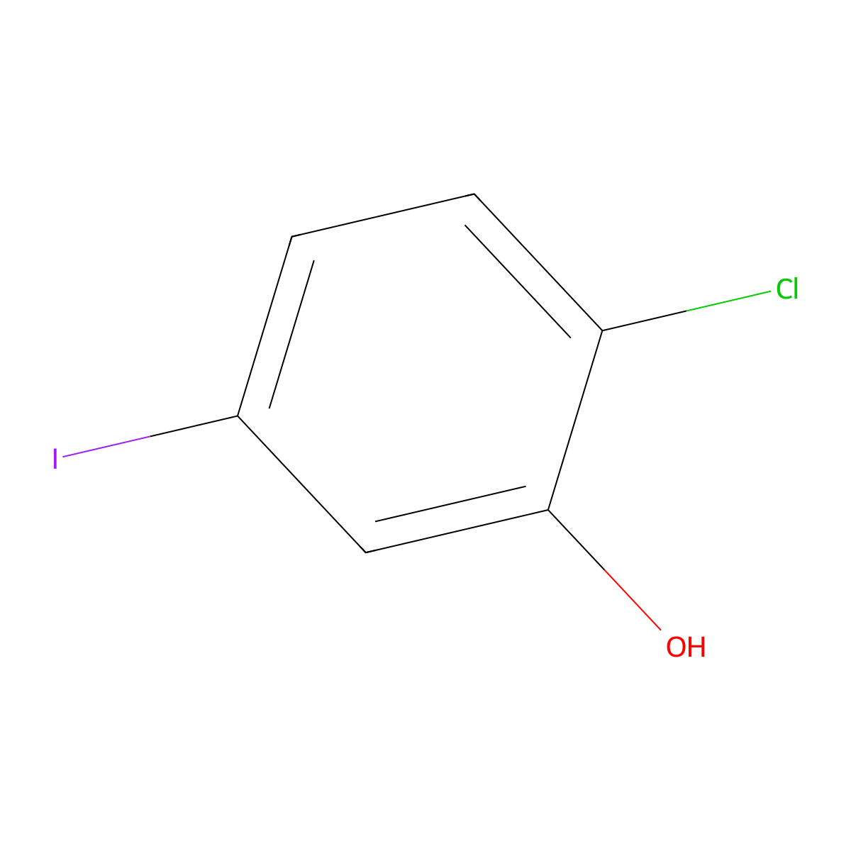 2-Chloro-5-iodophenol molecular structure, CAS 289039-26-5