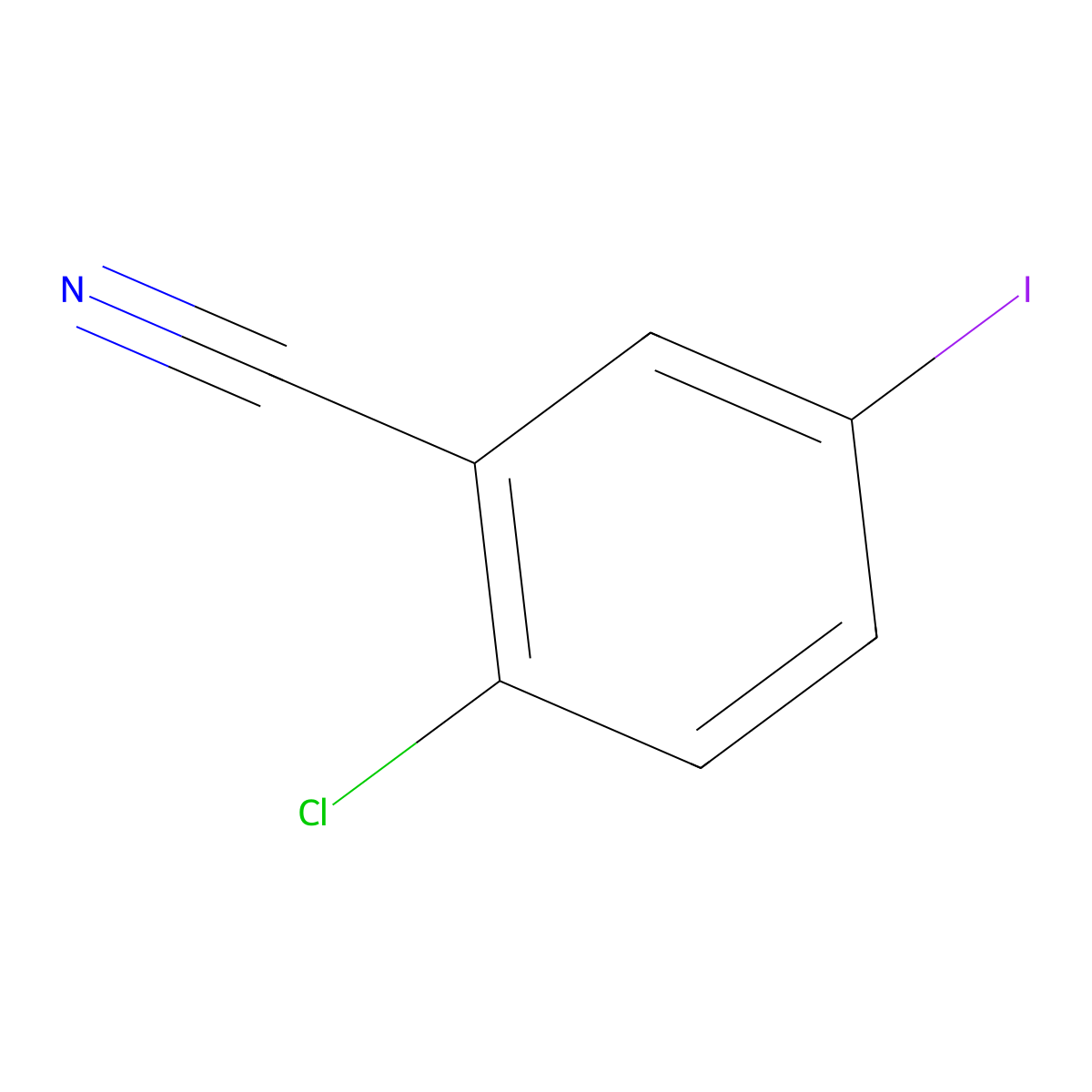 2-Chloro-5-iodobenzonitrile molecular structure, CAS 289039-29-8