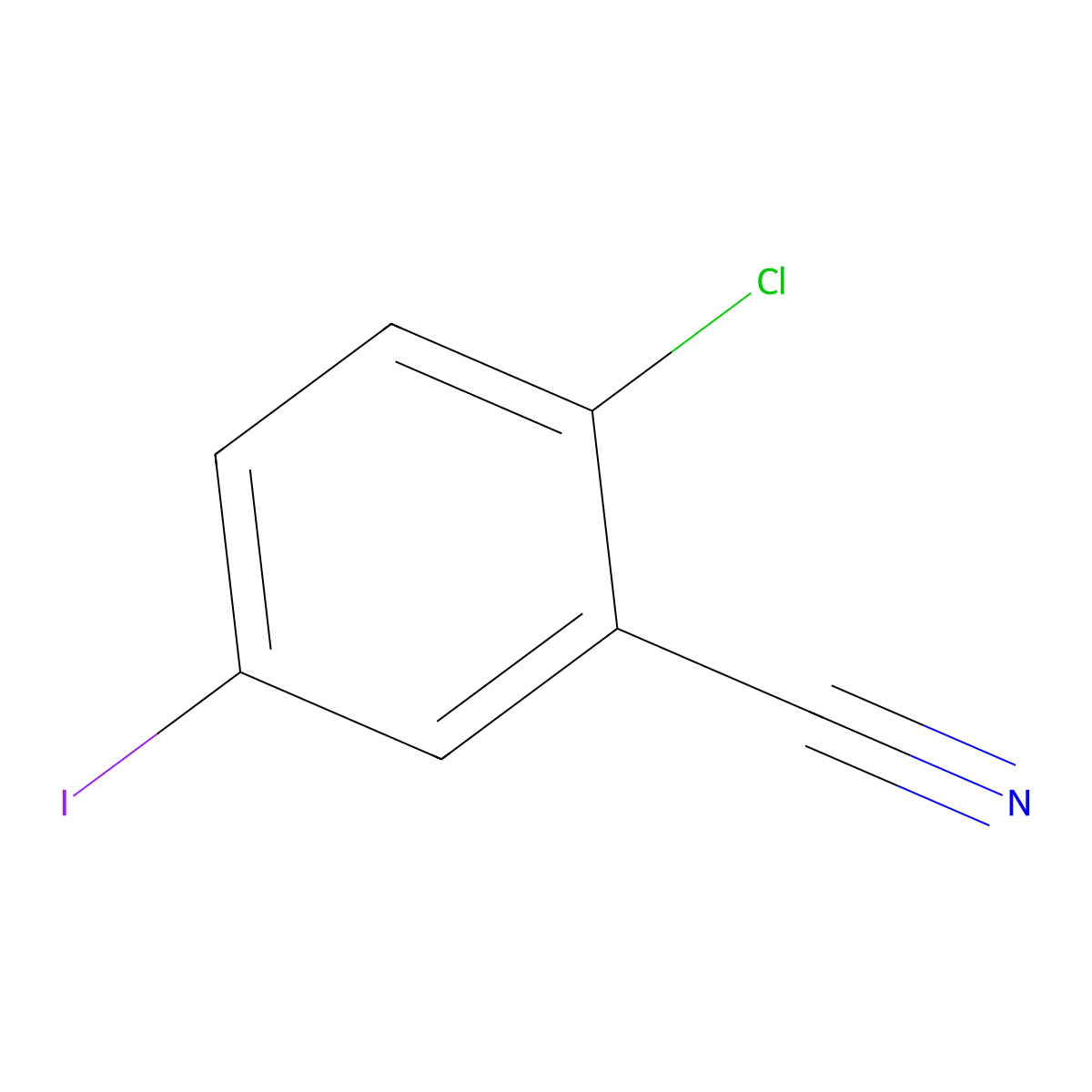 2-Chloro-5-iodobenzonitrile molecular structure, CAS 289039-29-8