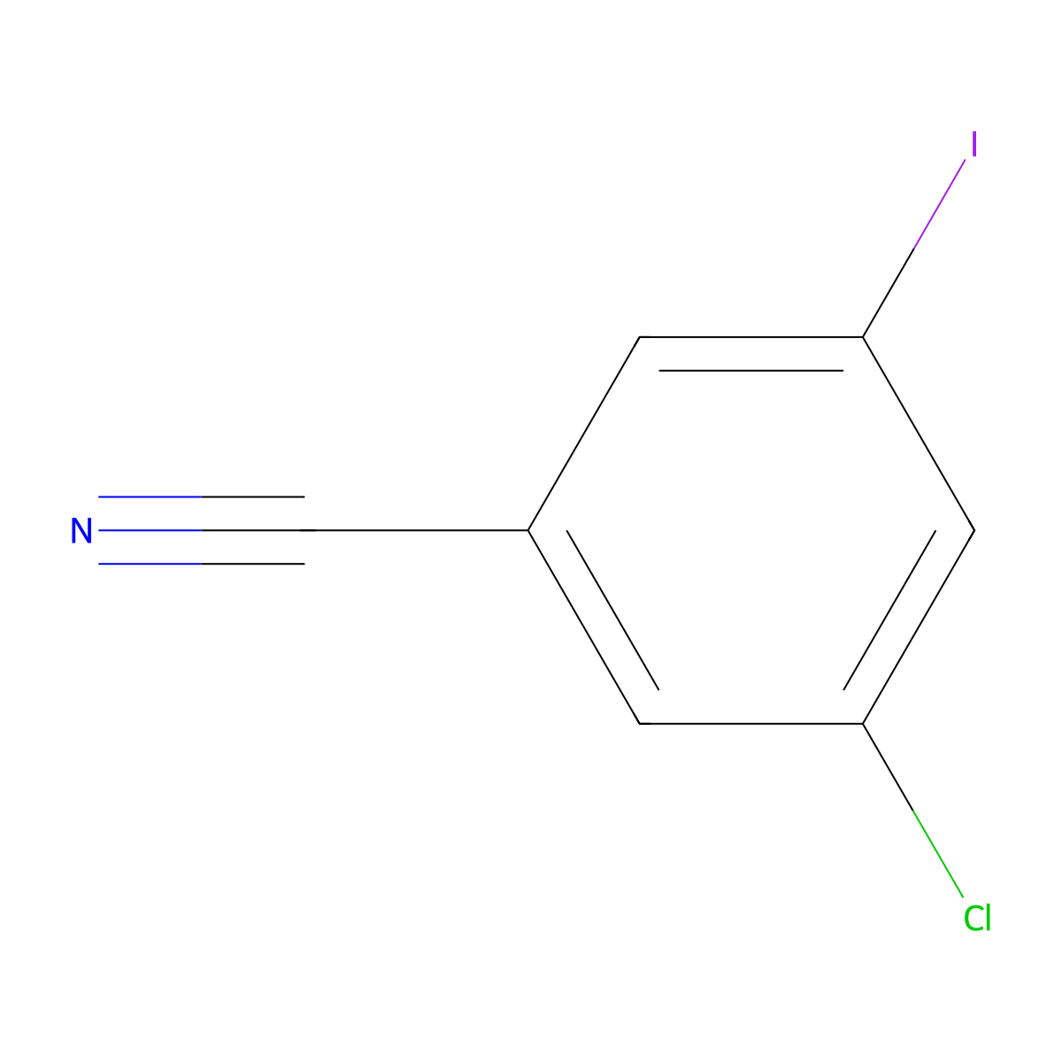 3-Chloro-5-iodobenzonitrile molecular structure, CAS 289039-30-1