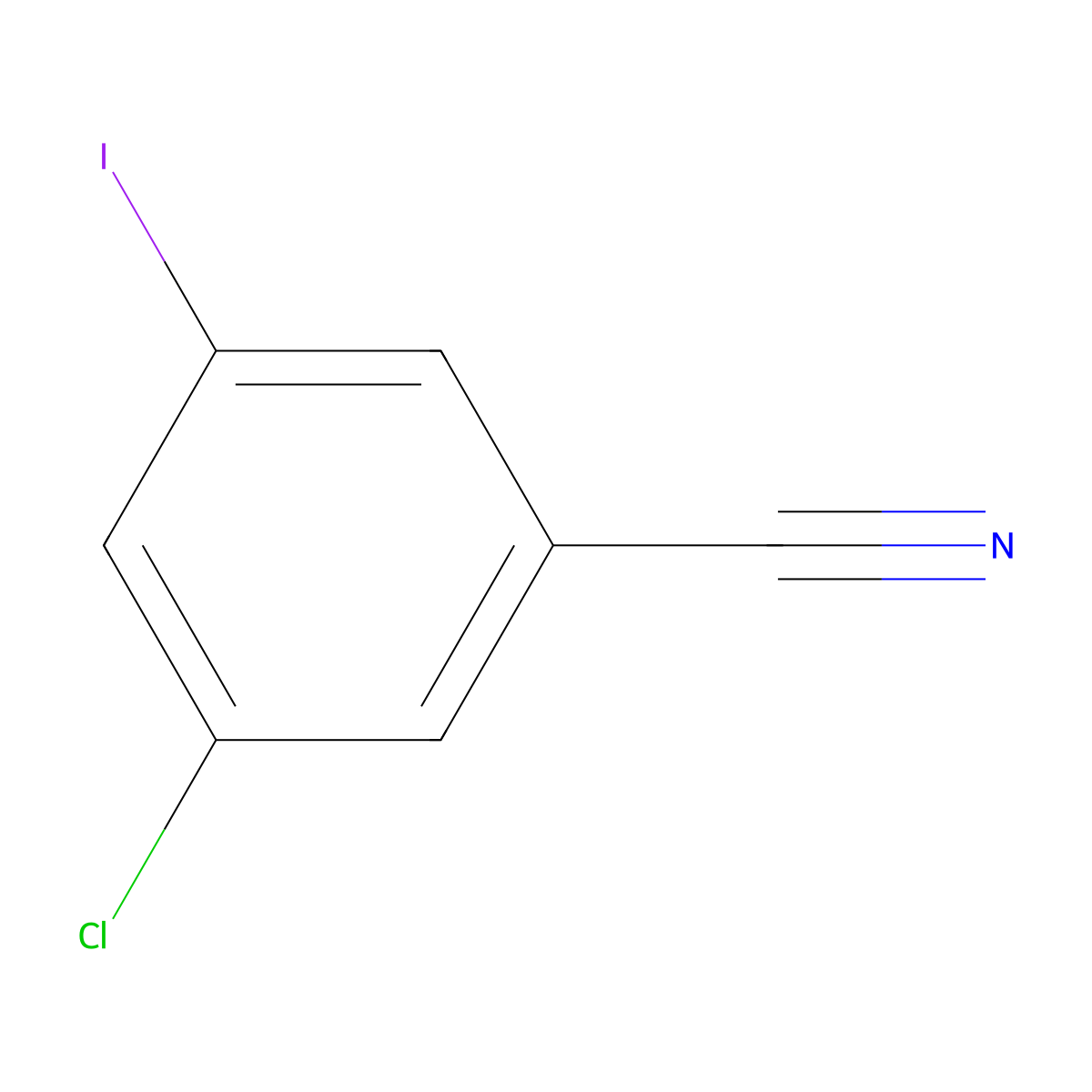 3-Chloro-5-iodobenzonitrile molecular structure, CAS 289039-30-1