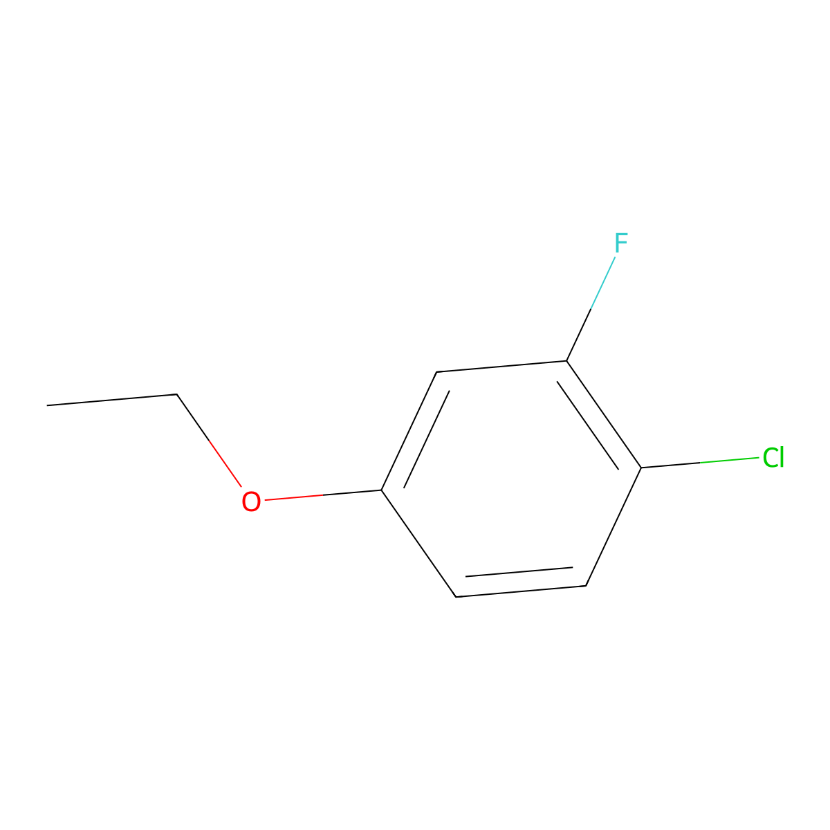 4-Chloro-3-fluorophenetole molecular structure, CAS 289039-33-4