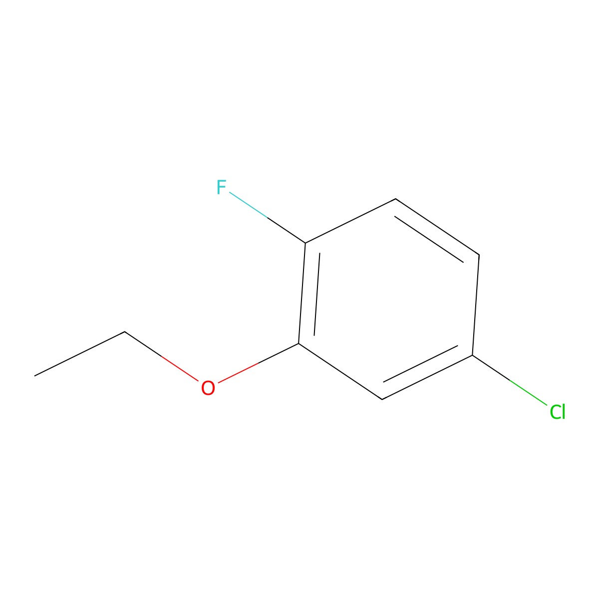 4-Chloro-2-ethoxy-1-fluorobenzene molecular structure, CAS 289039-34-5