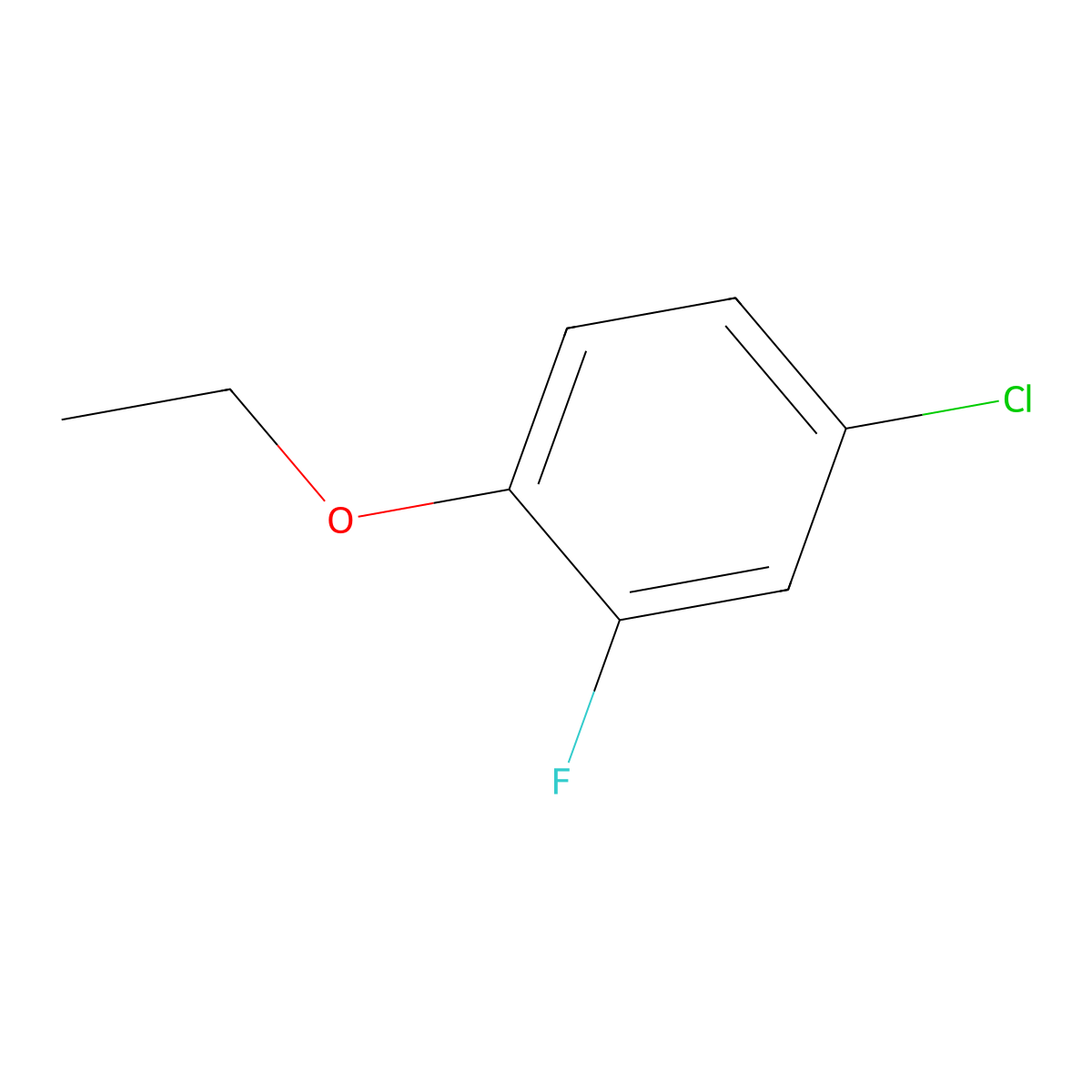 4-Chloro-2-fluorophenetole molecular structure, CAS 289039-40-3
