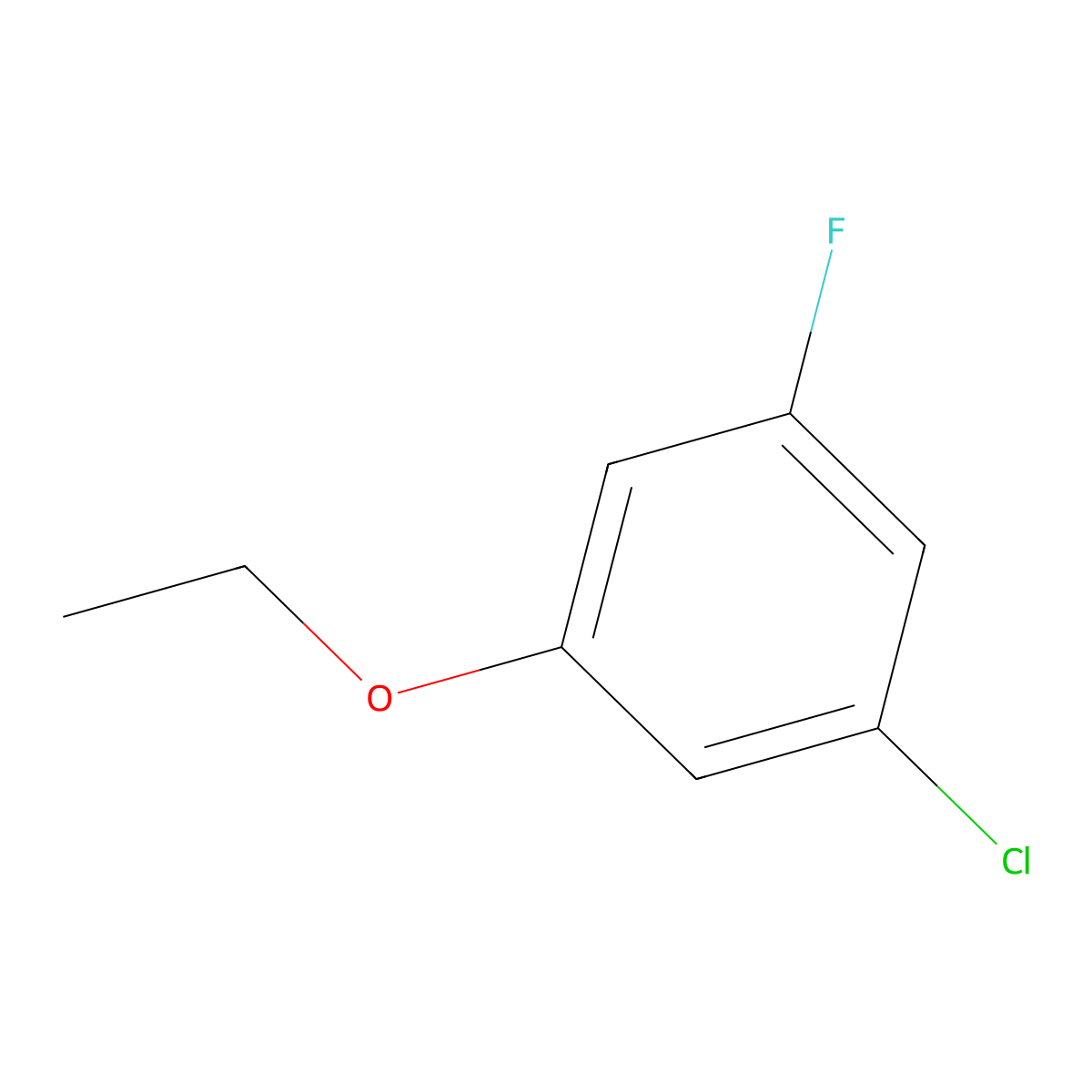 3-Chloro-5-fluorophenetole molecular structure, CAS 289039-42-5