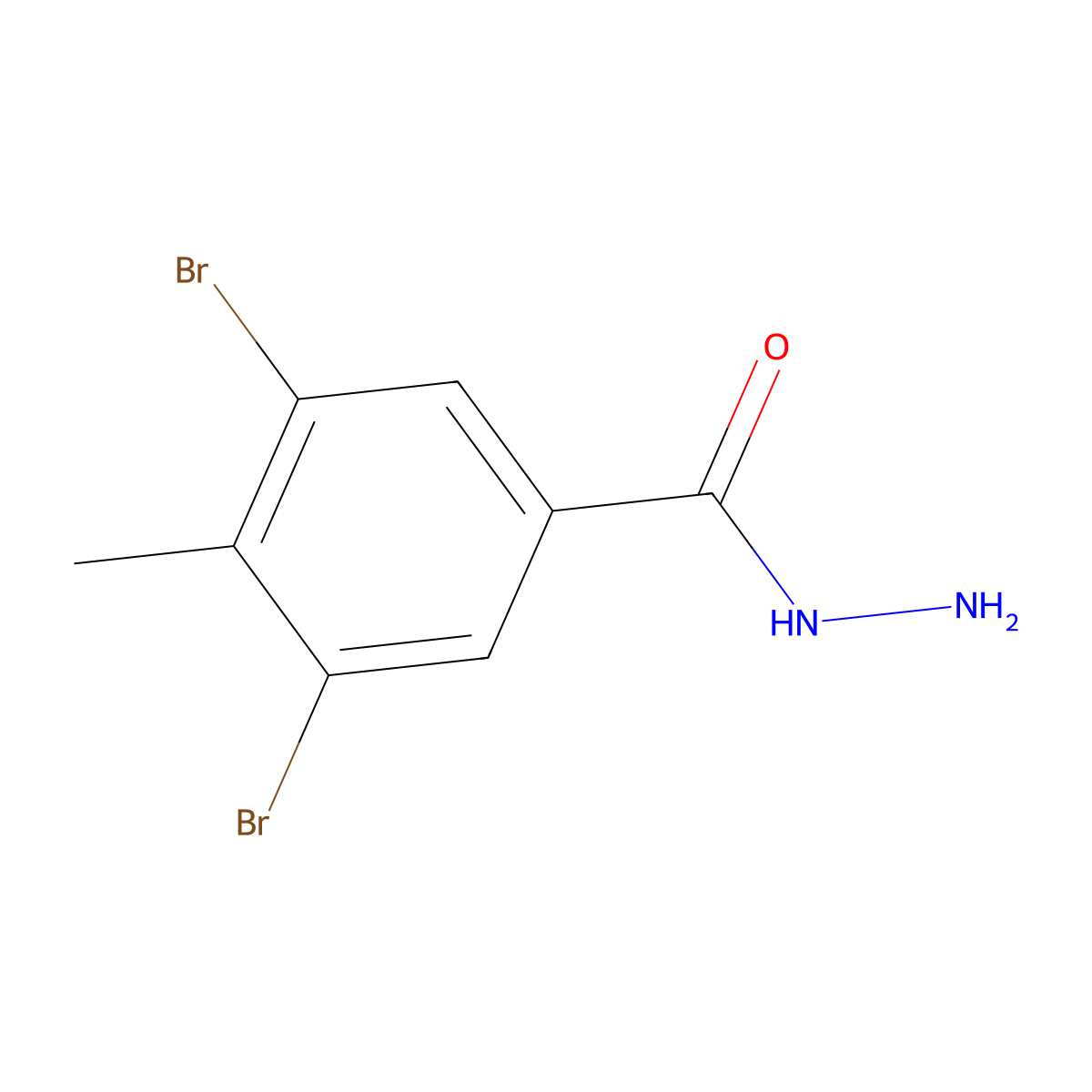 3,5-Dibromo-4-methylbenzohydrazide molecular structure, CAS 289039-50-5
