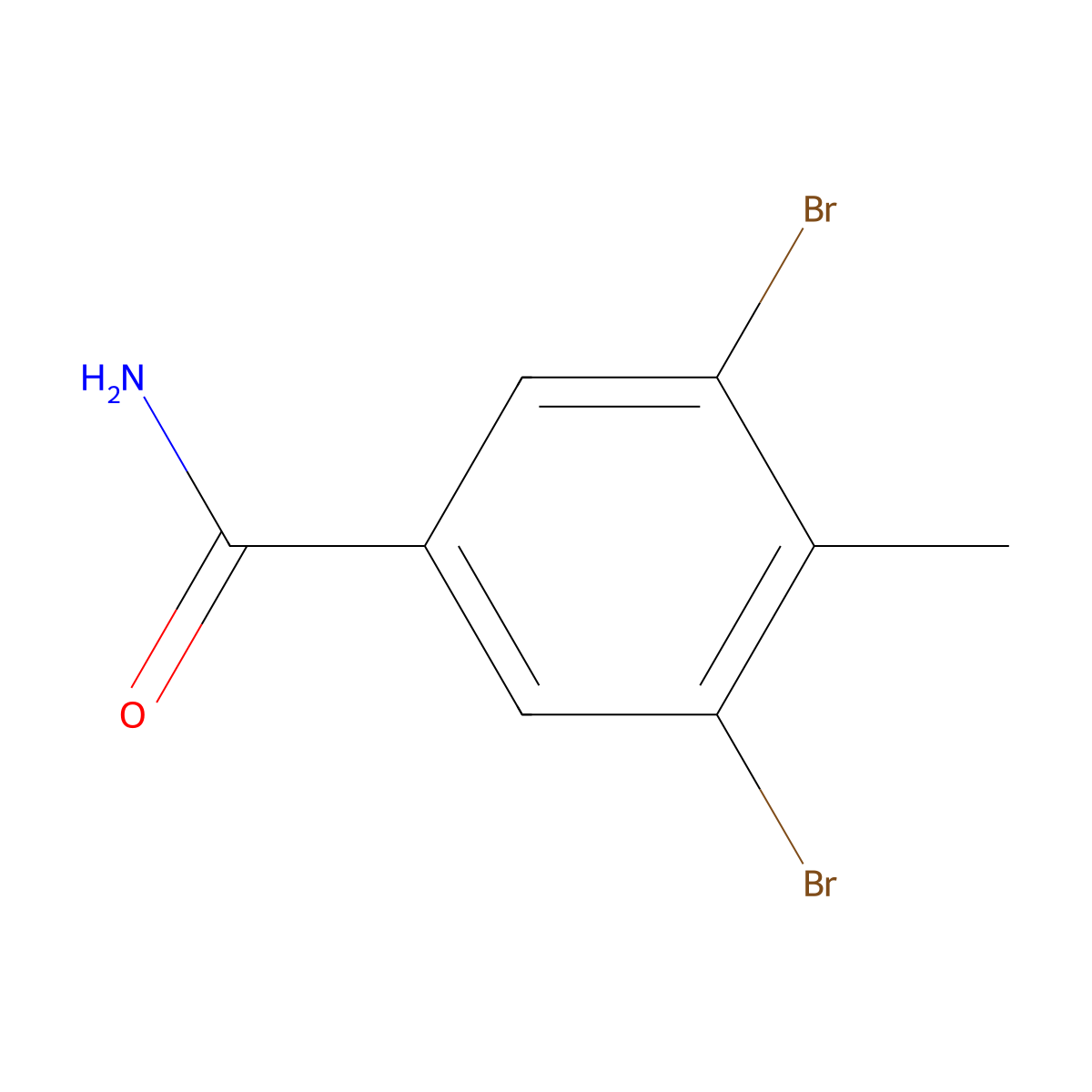 3,5-Dibromo-4-methylbenzamide molecular structure, CAS 289039-51-6