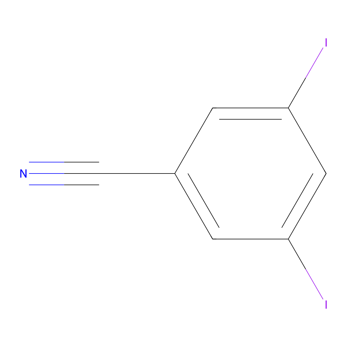 3,5-Diiodobenzonitrile molecular structure, CAS 289039-52-7