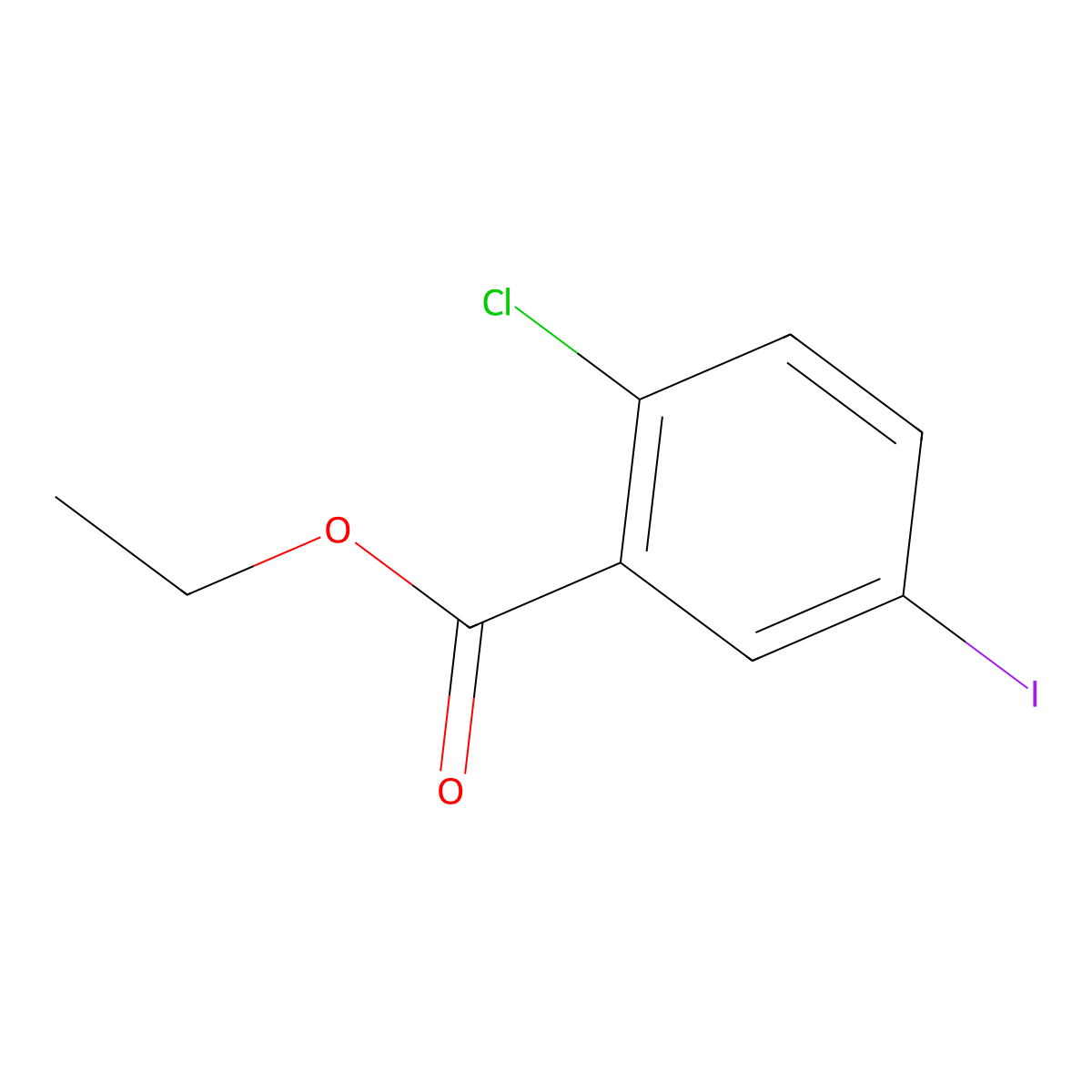 Ethyl 2-chloro-5-iodobenzoate molecular structure, CAS 289039-54-9