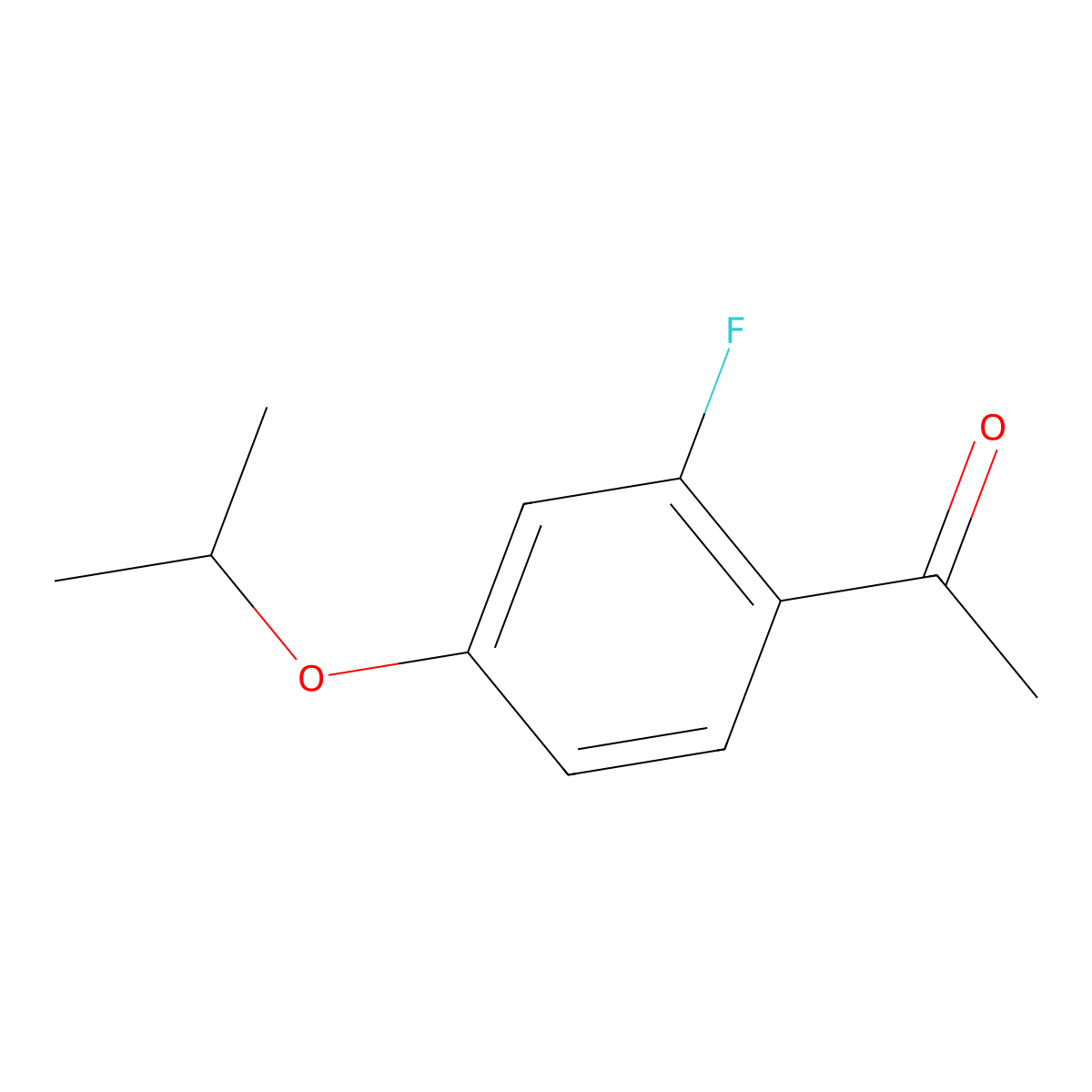 2'-Fluoro-4'-isopropoxyacetophenone molecular structure, CAS 289039-80-1