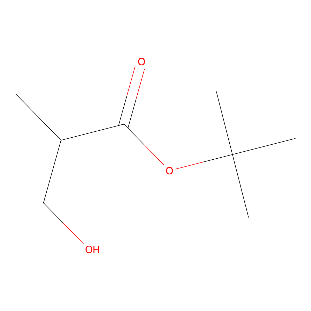 tert-Butyl 3-hydroxy-2-methylpropanoate molecular structure, CAS 289040-80-8