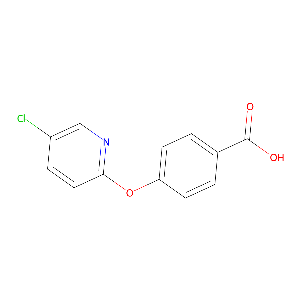 4-[(5-Chloropyridin-2-yl)oxy]benzoic acid molecular structure, CAS 289044-48-0