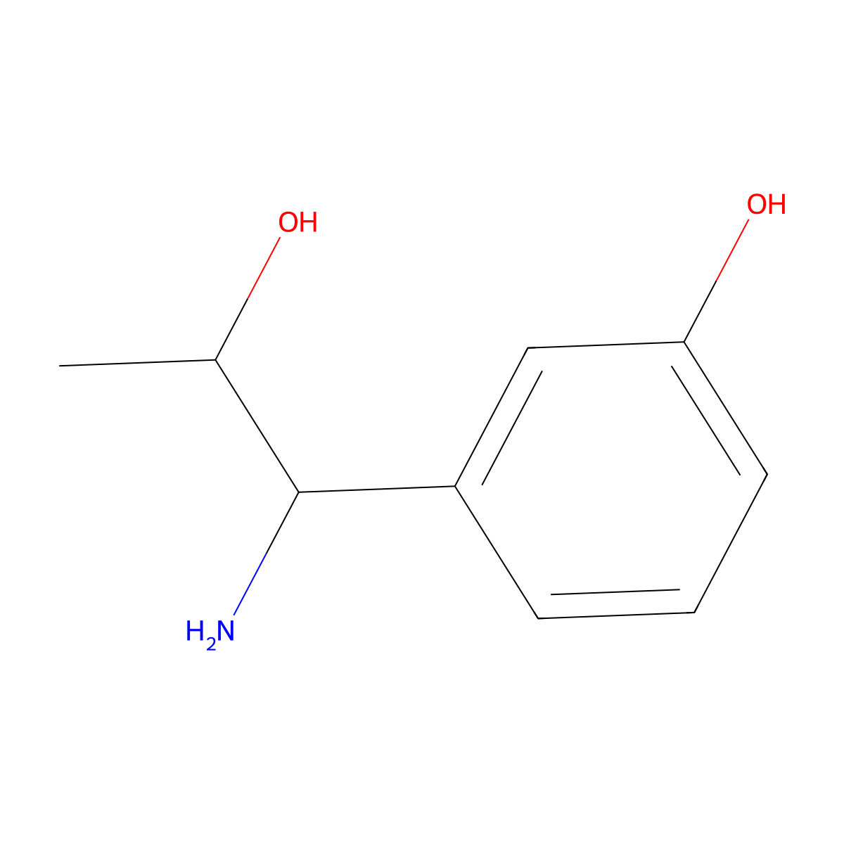 3-[(1R,2S)-1-Amino-2-hydroxypropyl]phenol molecular structure, CAS 289051-75-8