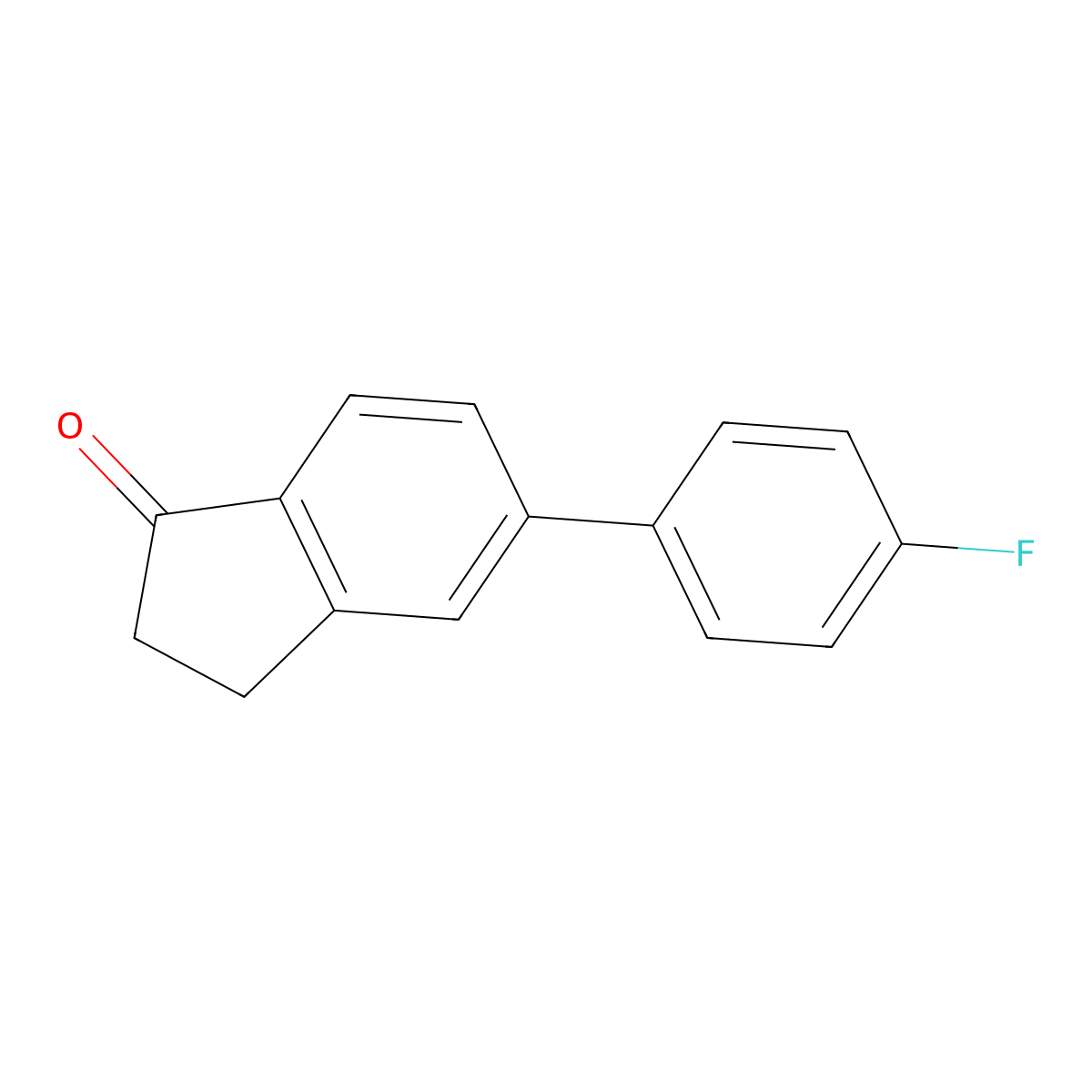 5-(4-Fluorophenyl)-2,3-dihydro-1H-inden-1-one molecular structure, CAS 289056-04-8