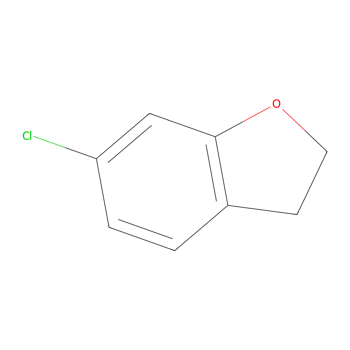 6-Chloro-2,3-dihydro-1-benzofuran molecular structure, CAS 289058-21-5