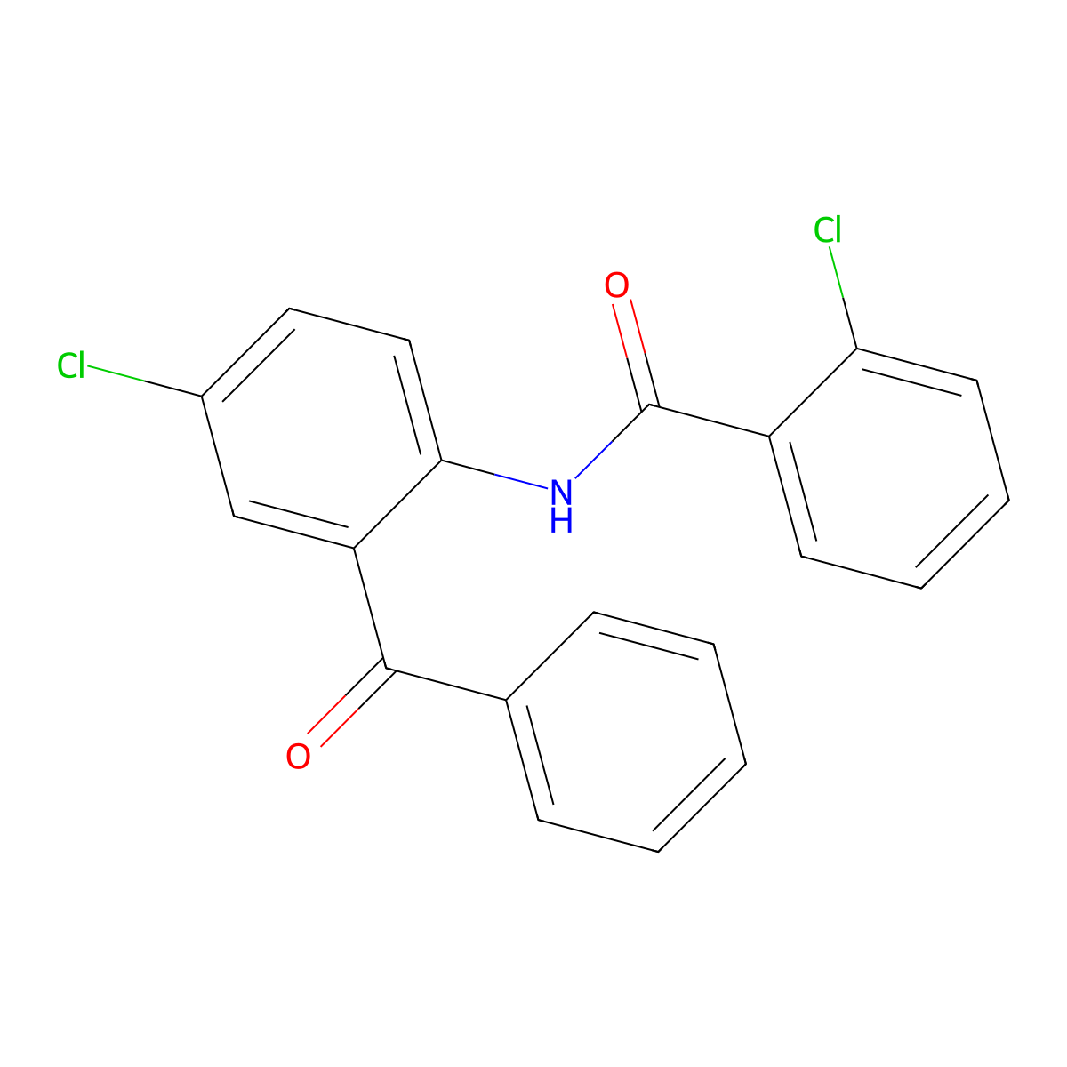N-(2-Benzoyl-4-chlorophenyl)-2-chlorobenzamide molecular structure, CAS 289059-82-1