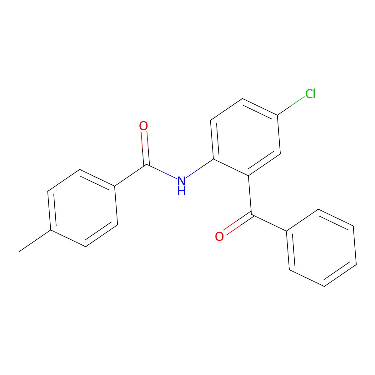 N-(2-benzoyl-4-chlorophenyl)-4-methylbenzamide molecular structure, CAS 289059-84-3
