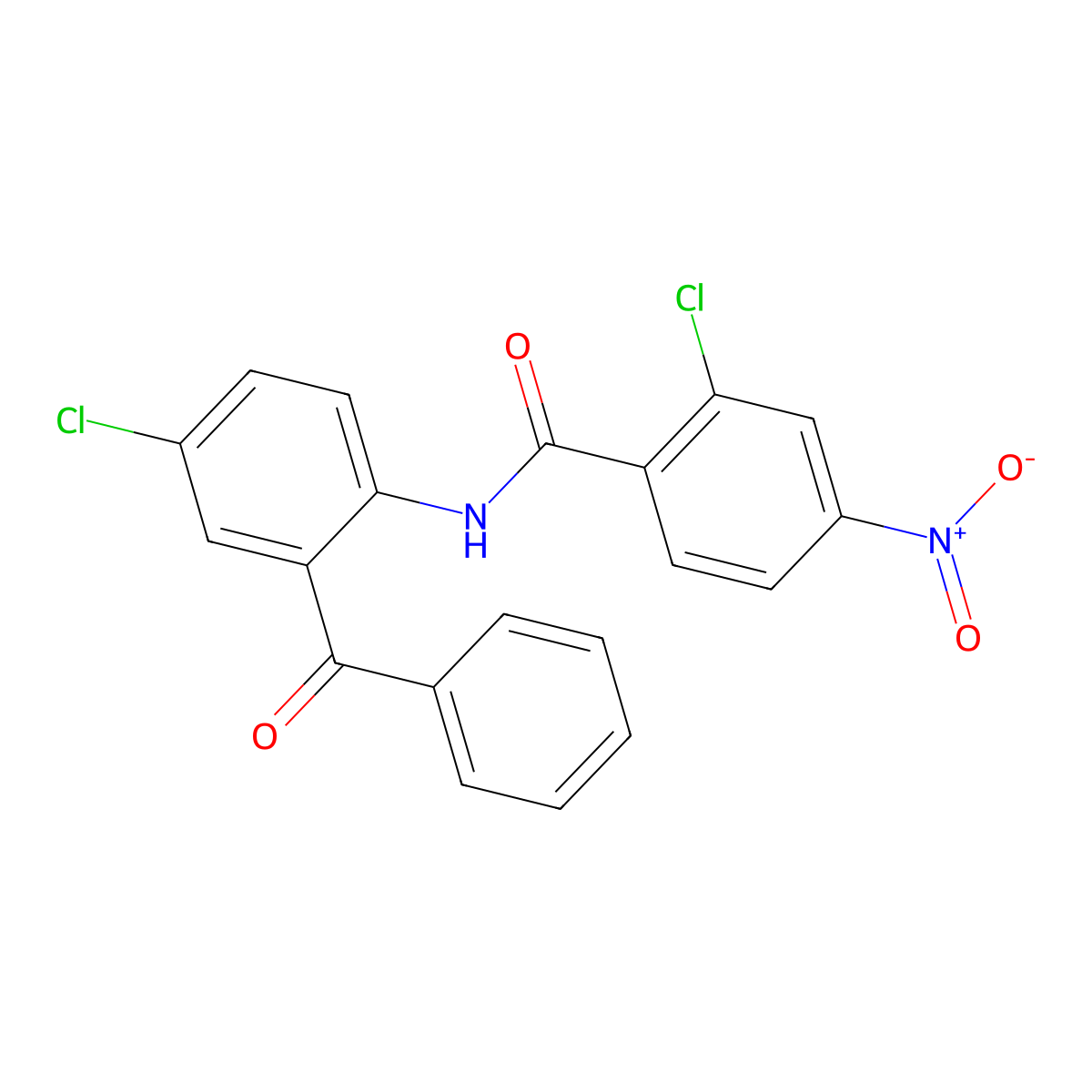 N-(2-benzoyl-4-chlorophenyl)-2-chloro-4-nitrobenzamide molecular structure, CAS 289059-87-6