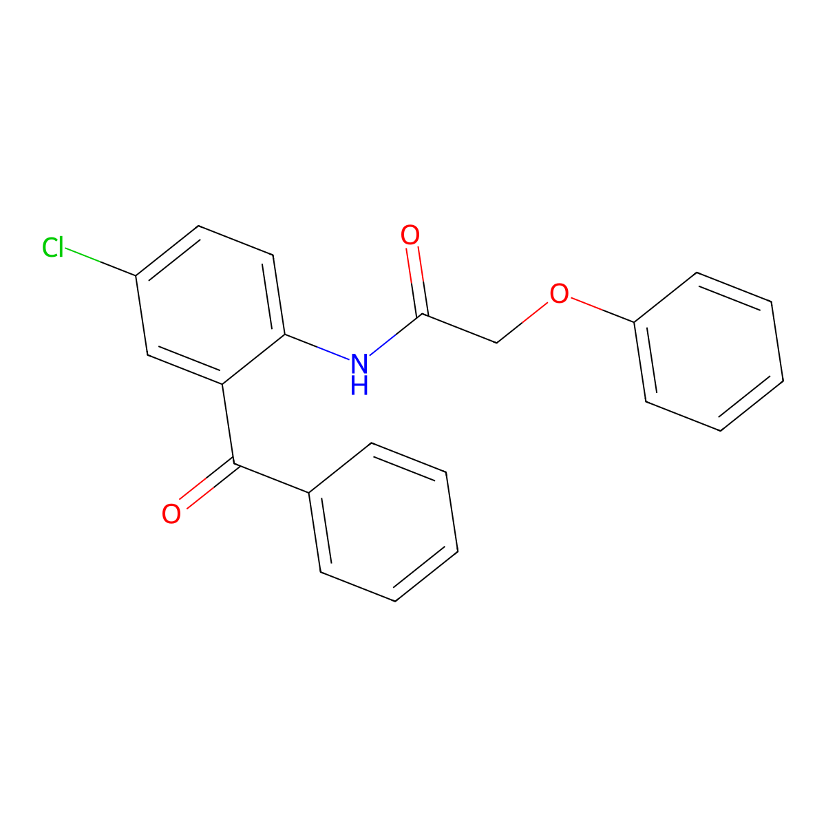 N-(2-benzoyl-4-chlorophenyl)-2-phenoxyacetamide molecular structure, CAS 289059-88-7