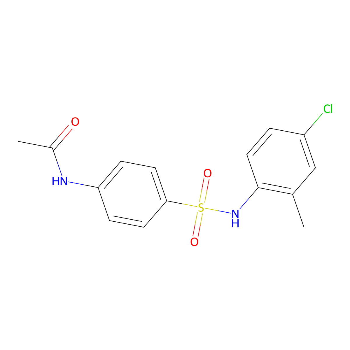 N-[4-[(4-chloro-2-methylphenyl)sulfamoyl]phenyl]acetamide molecular structure, CAS 289061-14-9