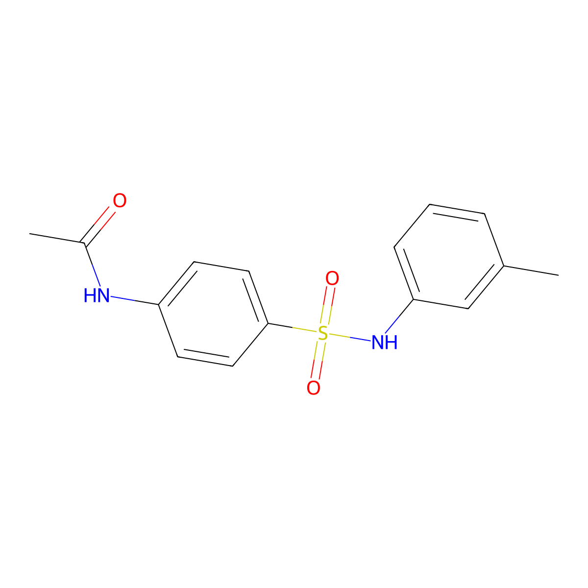 N-{4-[(3-methylphenyl)sulfamoyl]phenyl}acetamide molecular structure, CAS 289061-19-4